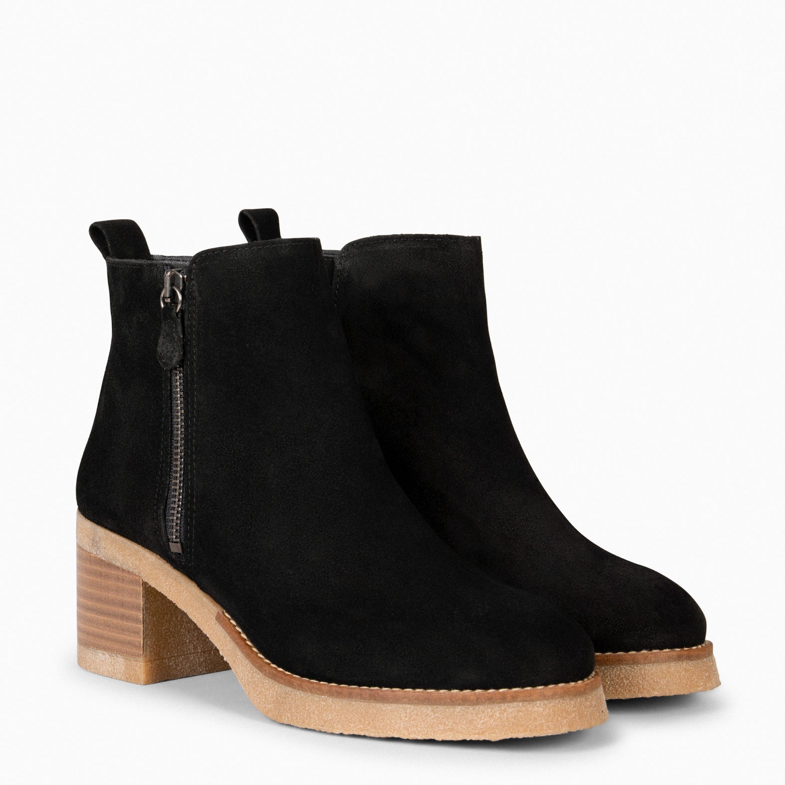 JAZZ – Bottines casual en daim NOIR