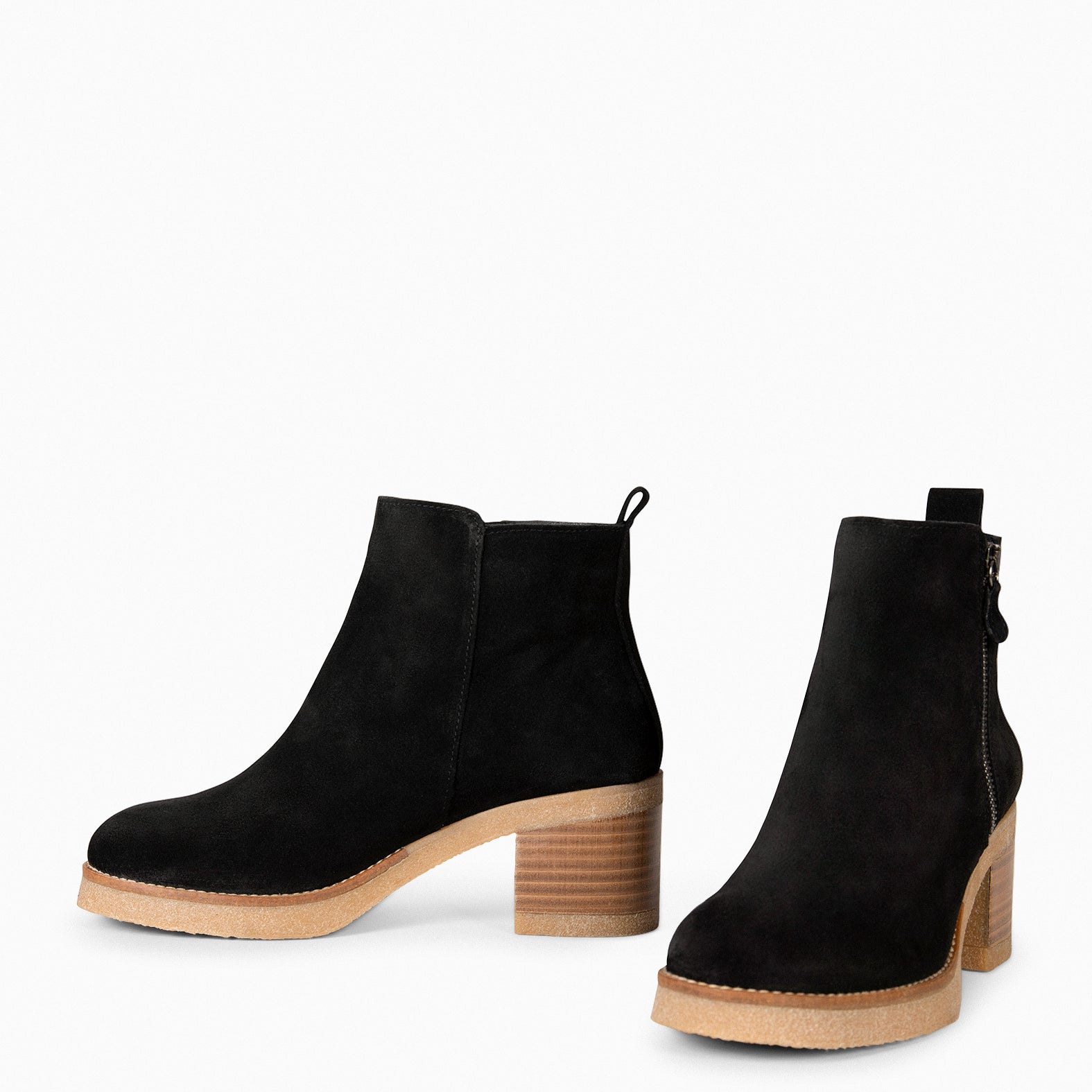 JAZZ – Bottines casual en daim NOIR