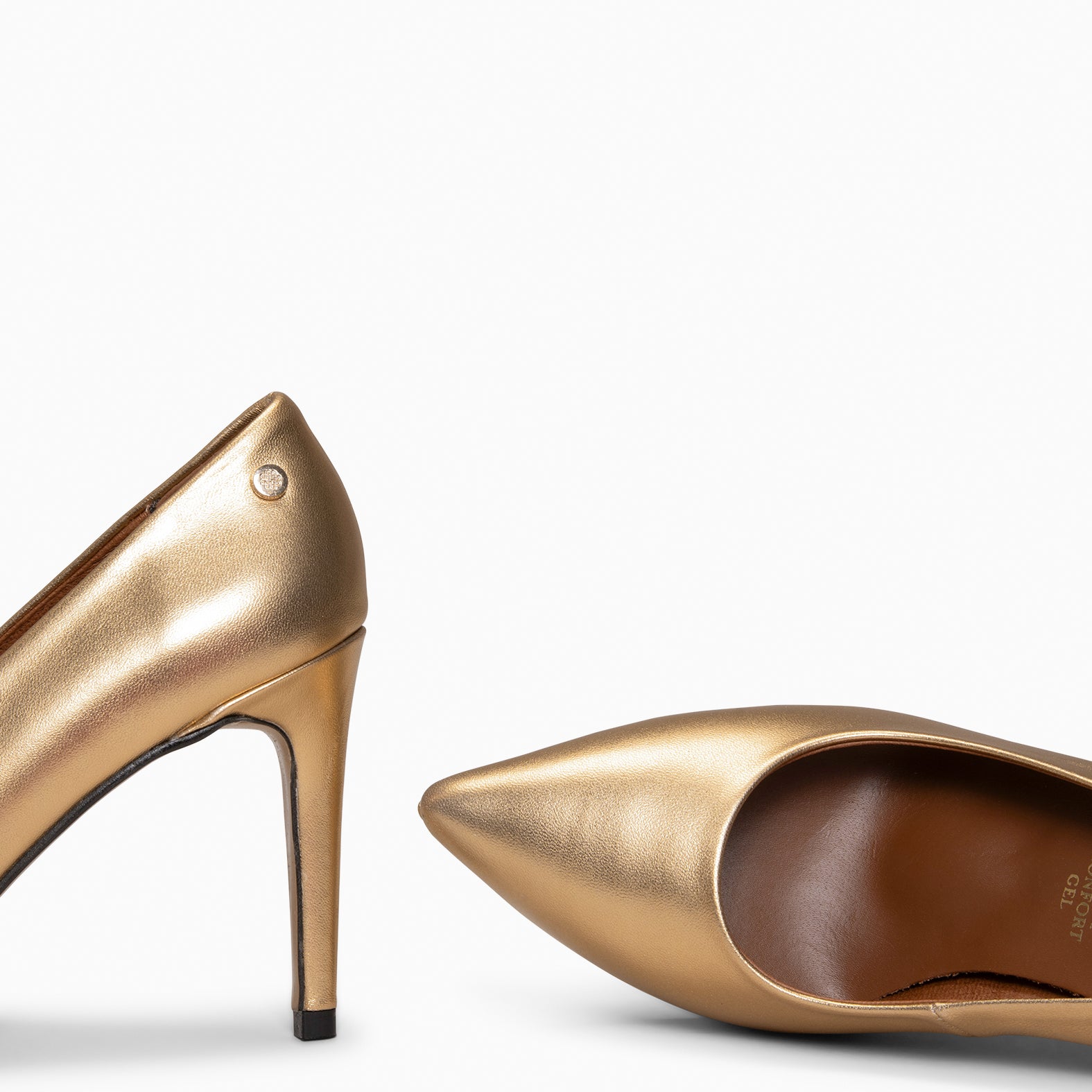 LAUREN - Escarpins à haut talon aiguille DORÉ