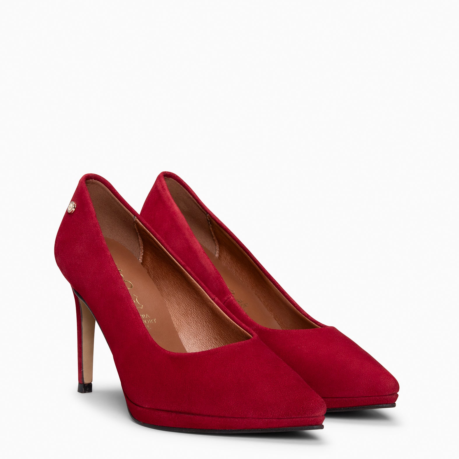 LAUREN – Zapato de tacón alto en piel BURDEOS