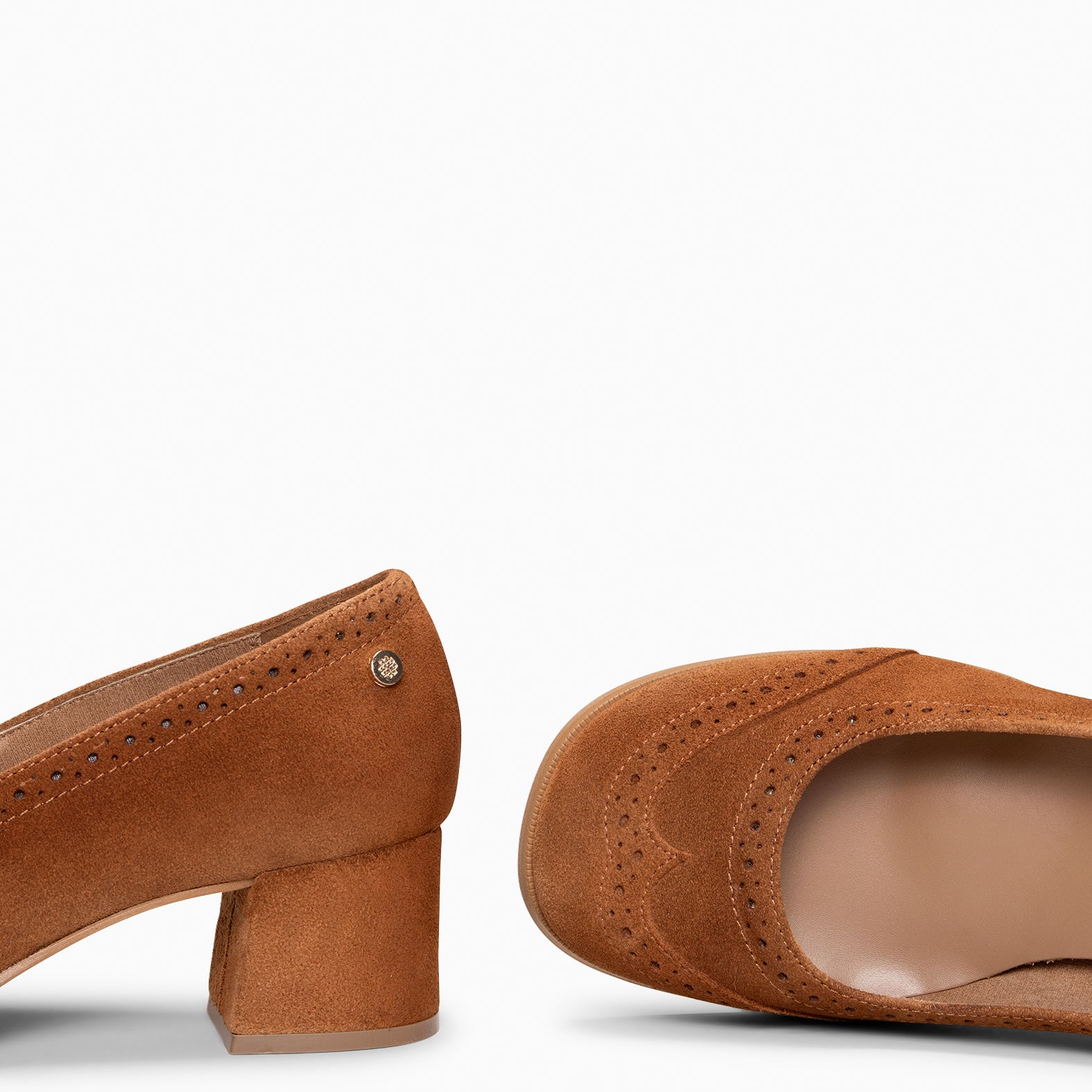 EDEN - Zapatos de tacón ancho baresoft CAMEL