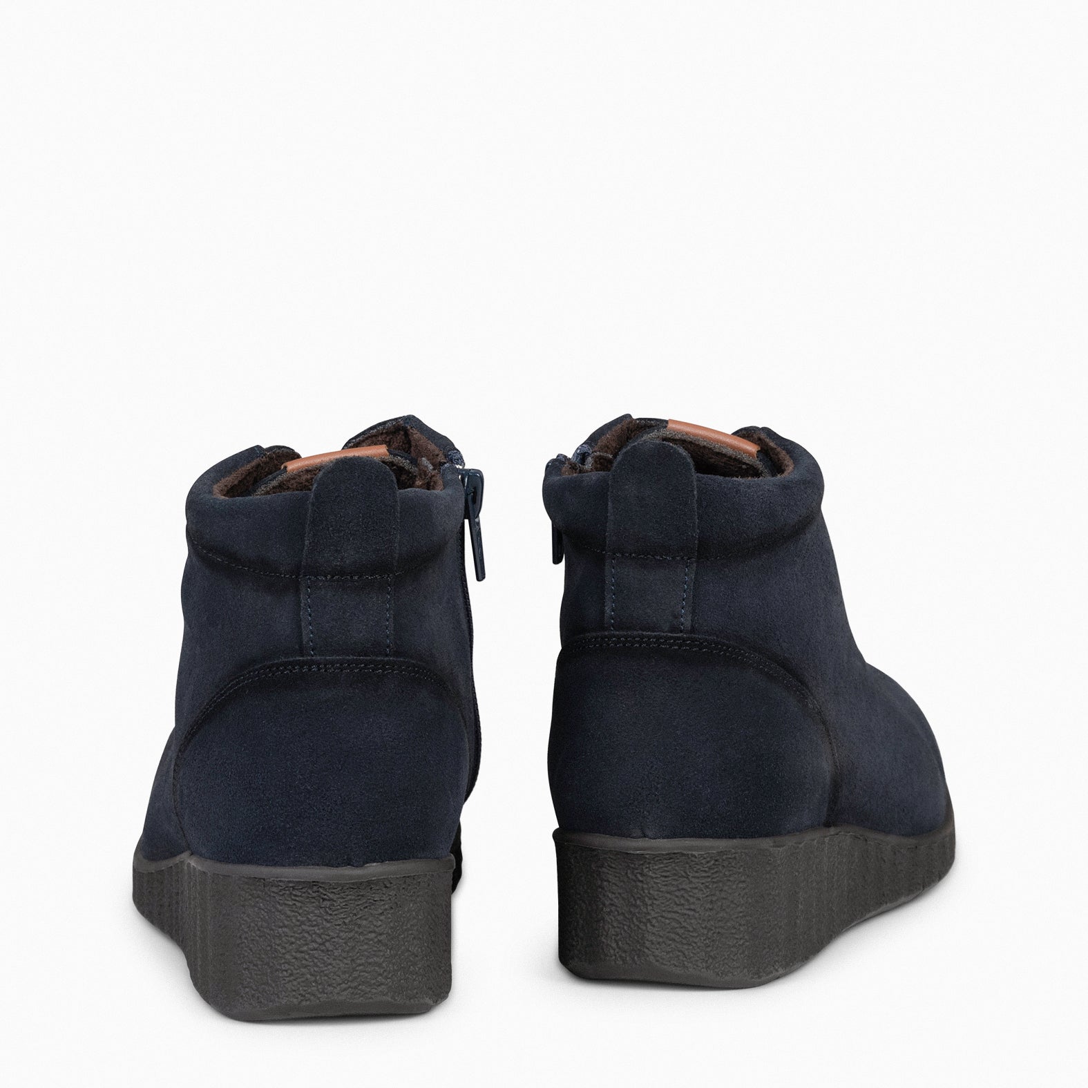 FLEXY - Baskets montantes en daim hydrofuge BLEU MARINE