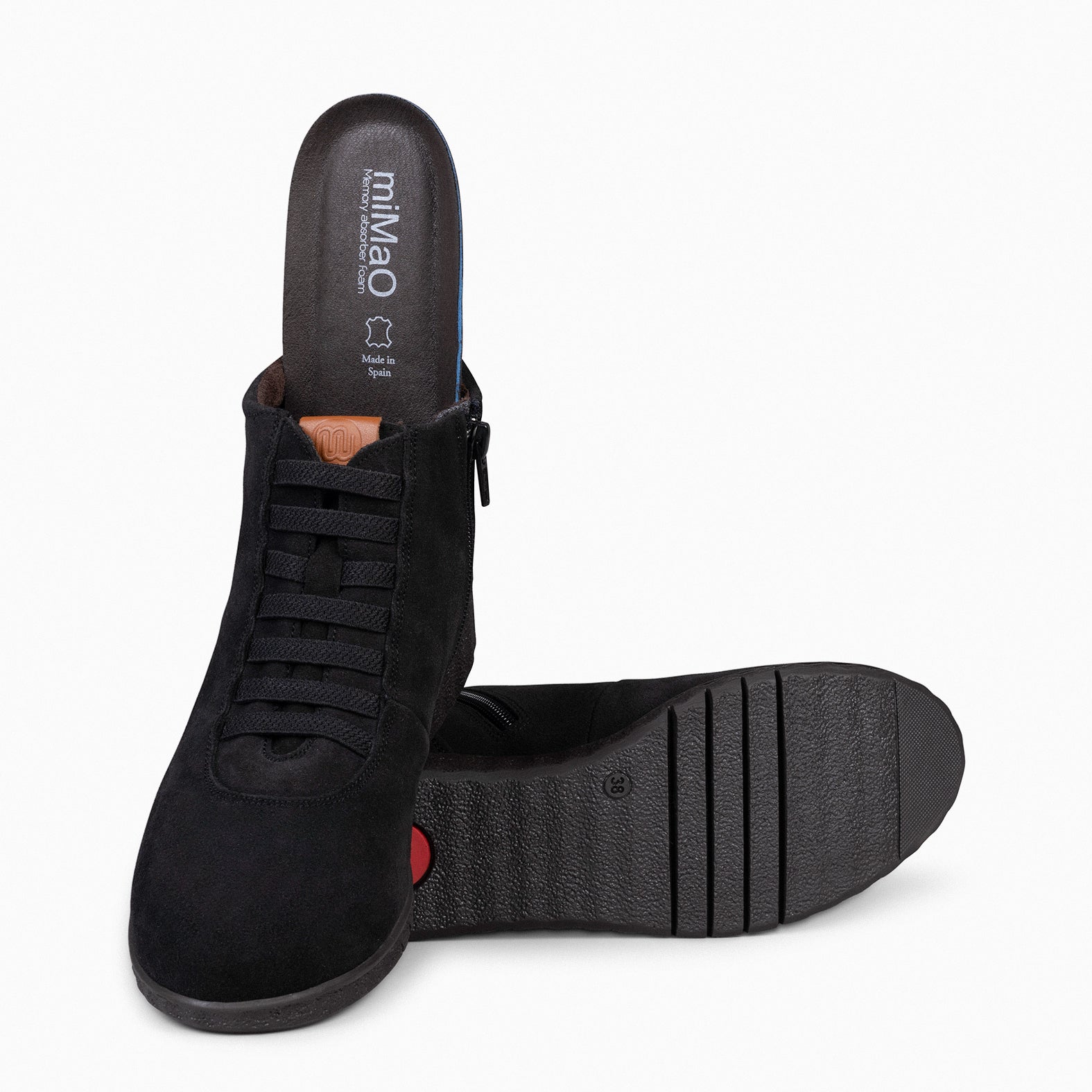 FLEXY – BLACK Women ankle-sneakers