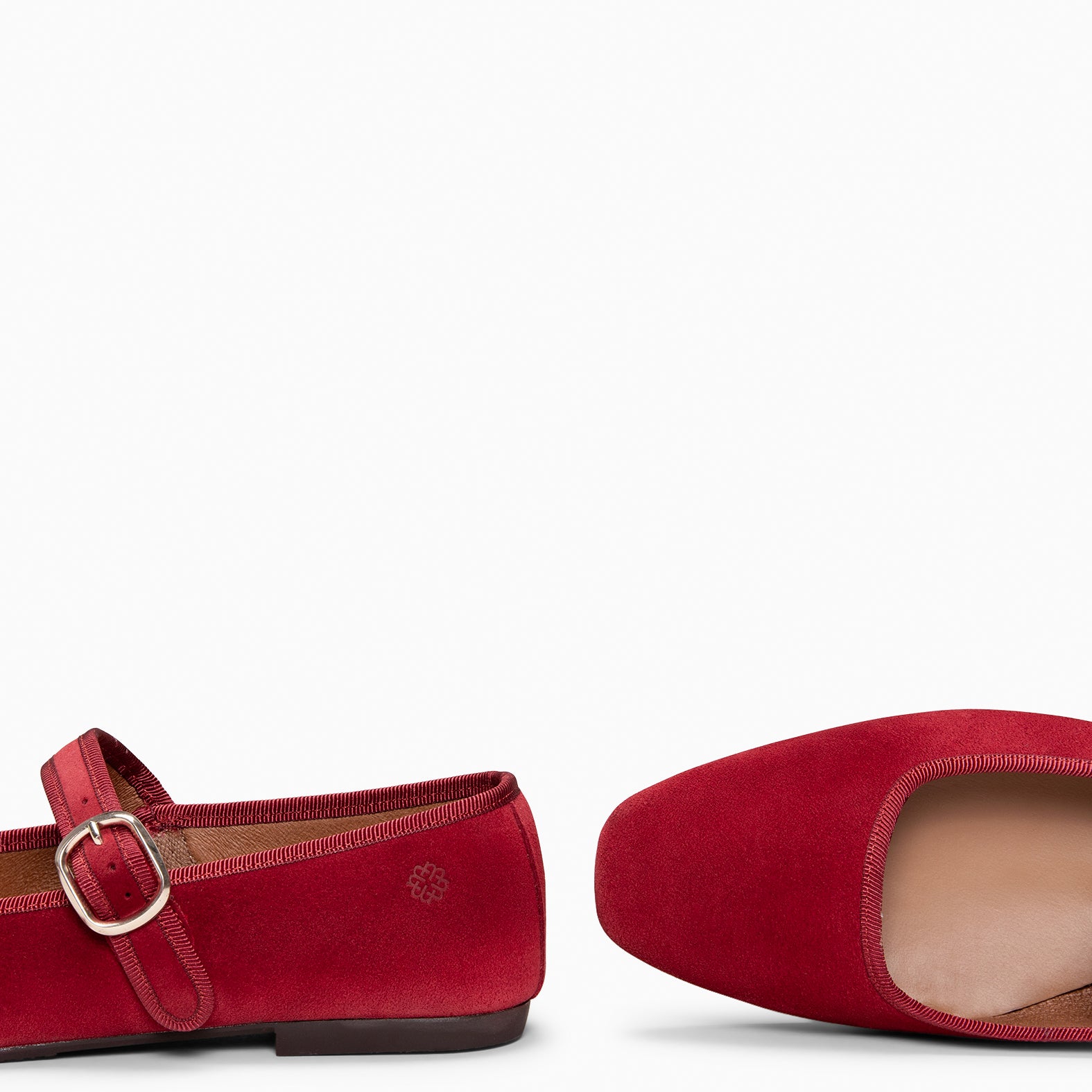 CLARA - RED square toe mary-janes