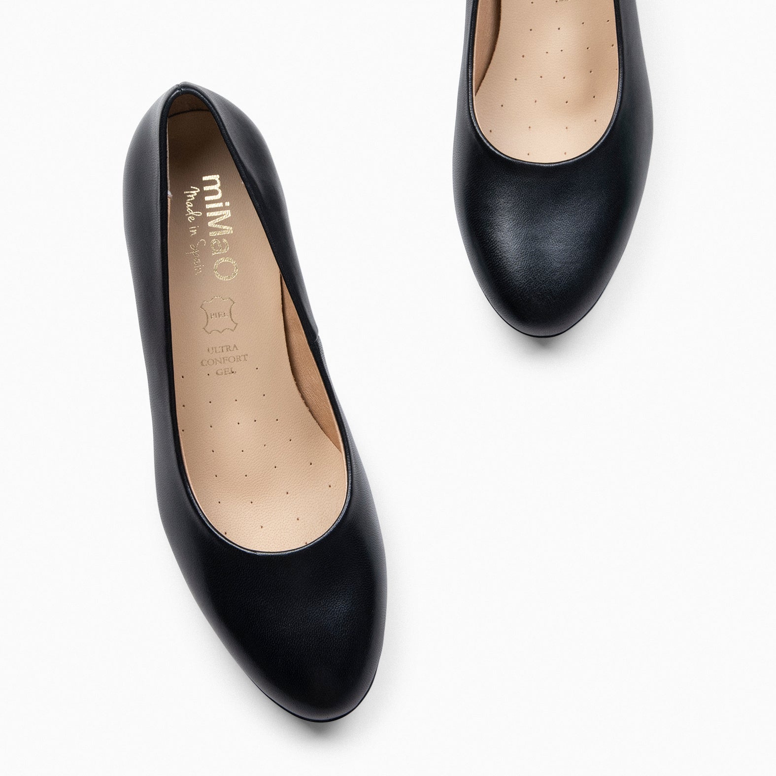 FLIGHT S – BLACK shoes with low heel and platform