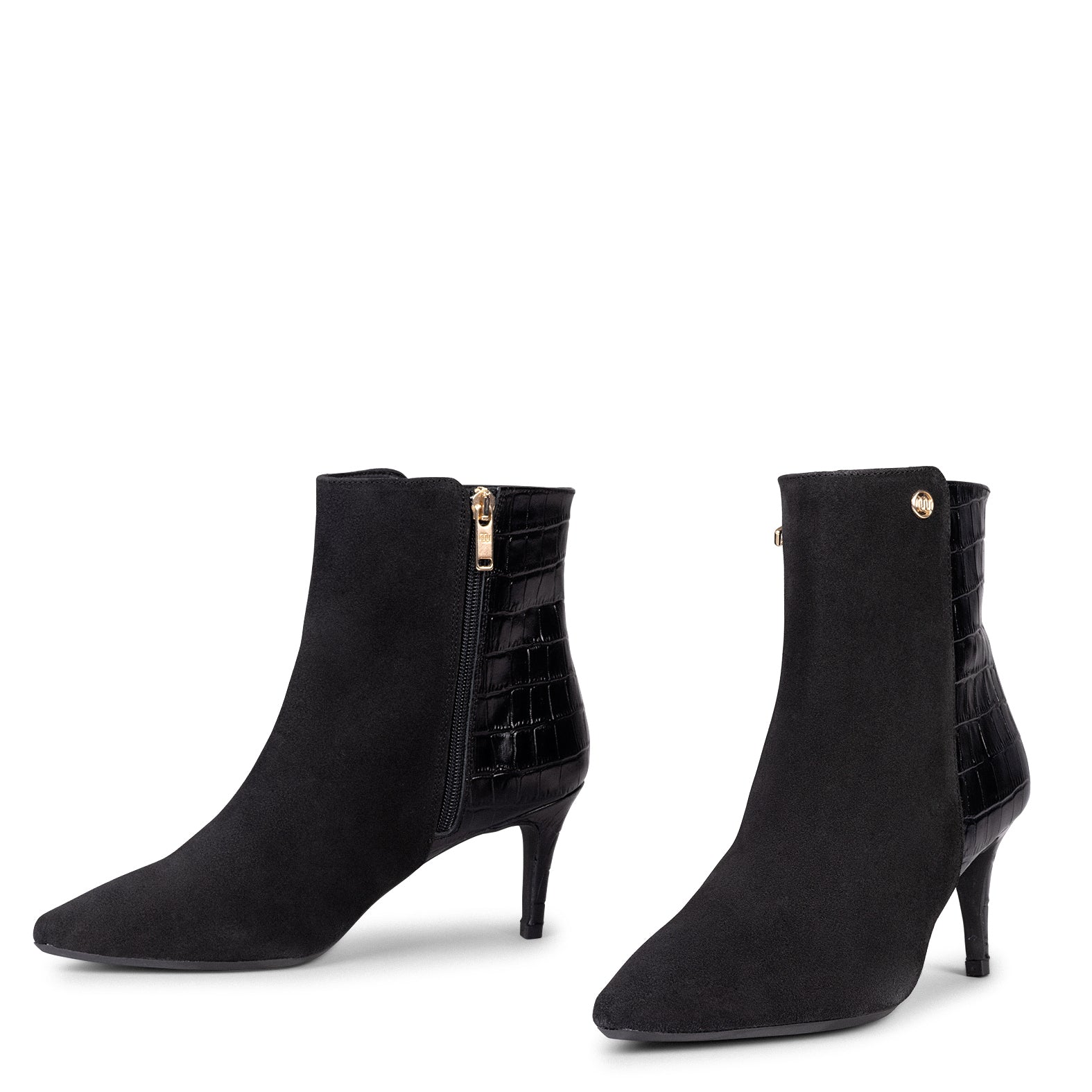 Botin negro best sale tacon medio