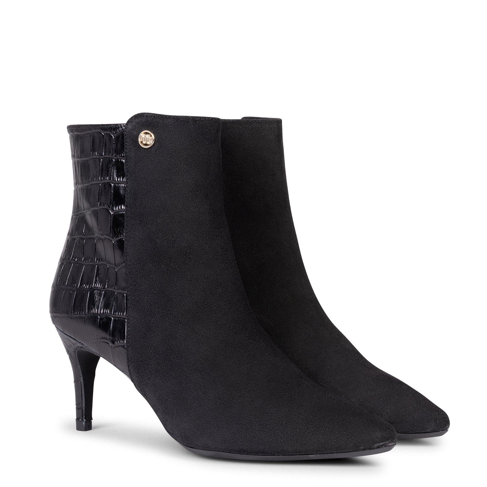 Botin tacon best sale bajo negro