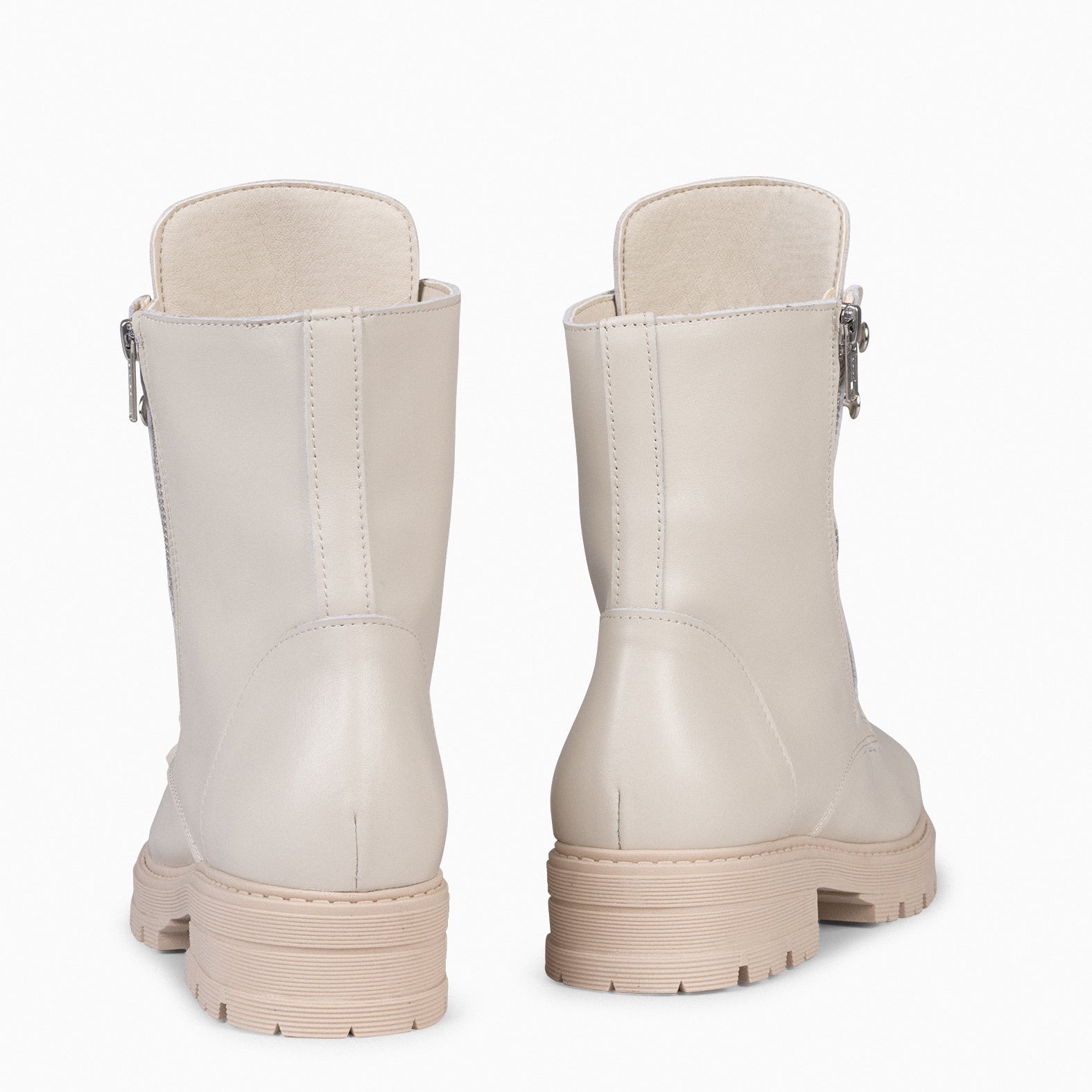 MILITAR Botas militares de mujer BEIGE