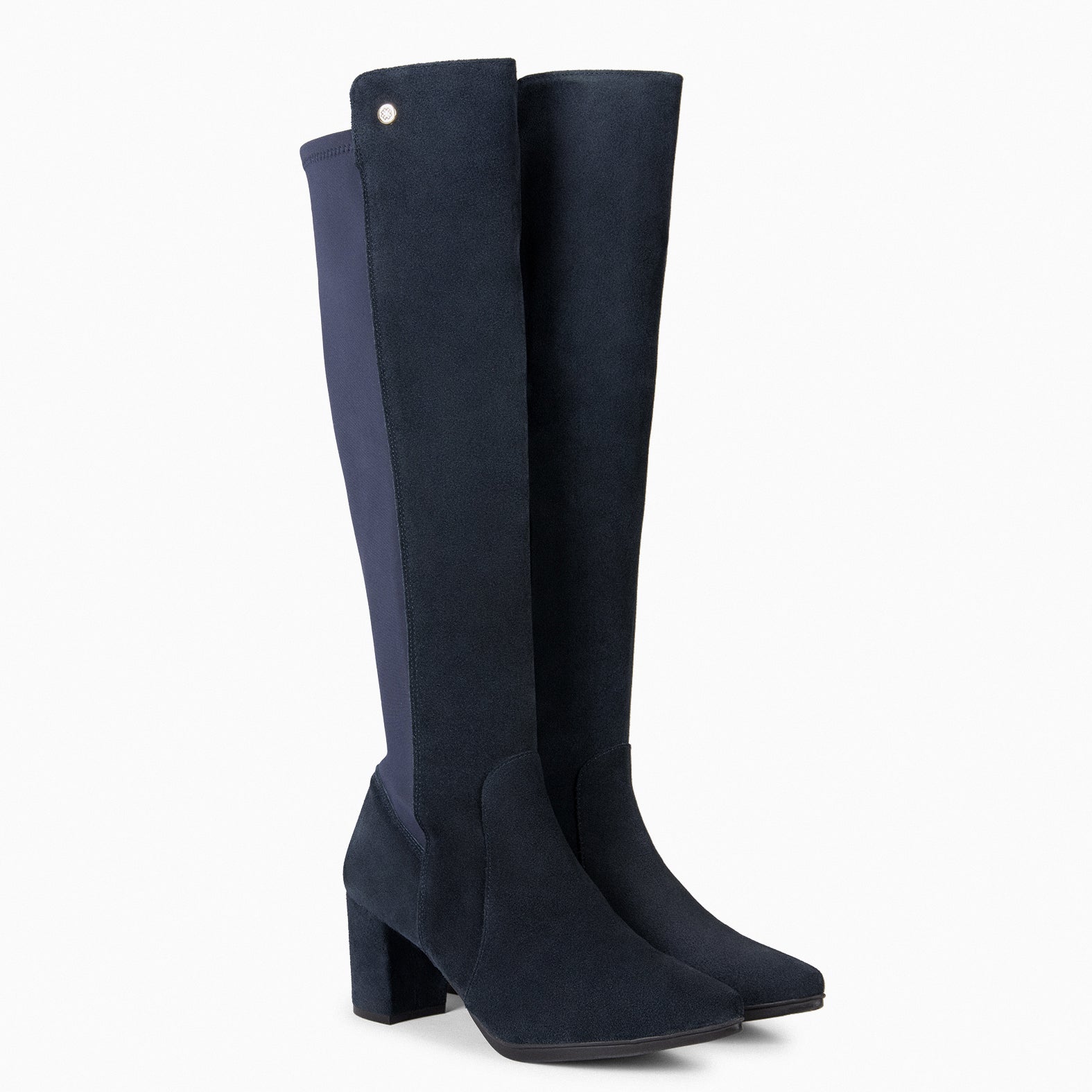 SUNSET – Bottes à talon et tige élastique BLEU MARINE