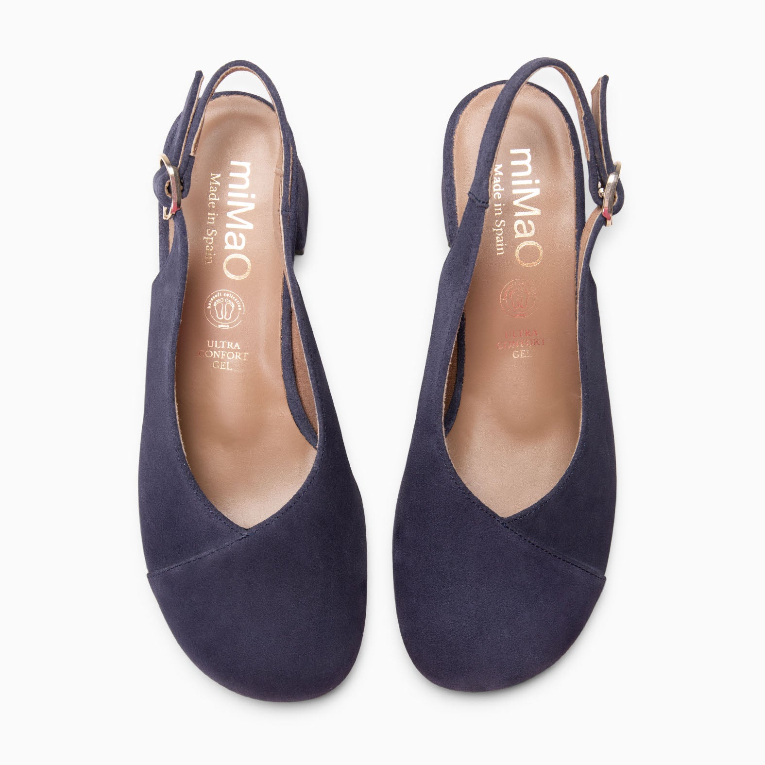 VEGA – Zapato de tacón ancho destalonado MARINO