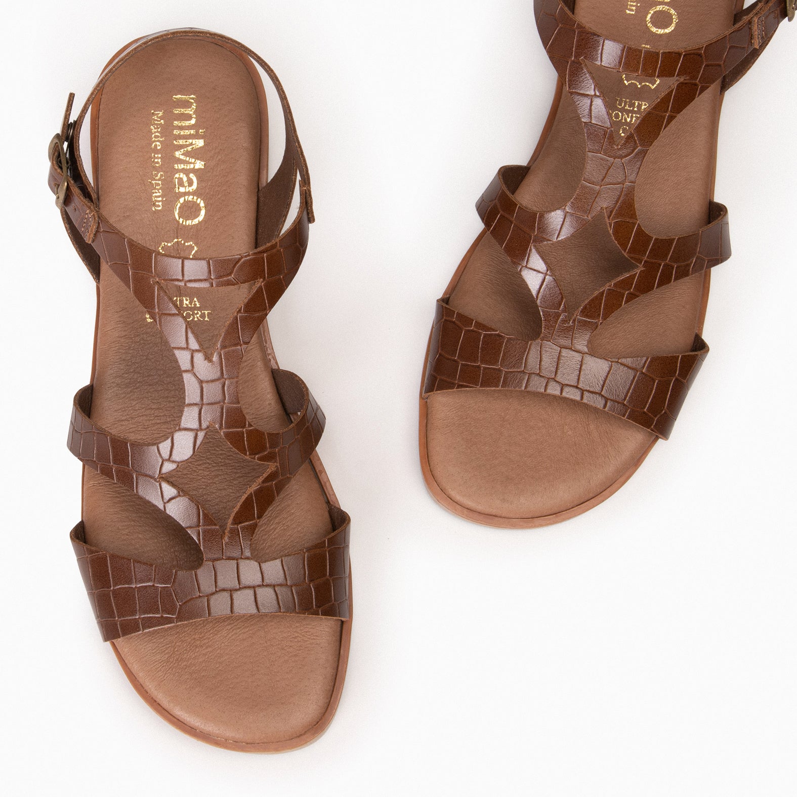 BAMBOO – BROWN FLAT SANDALS