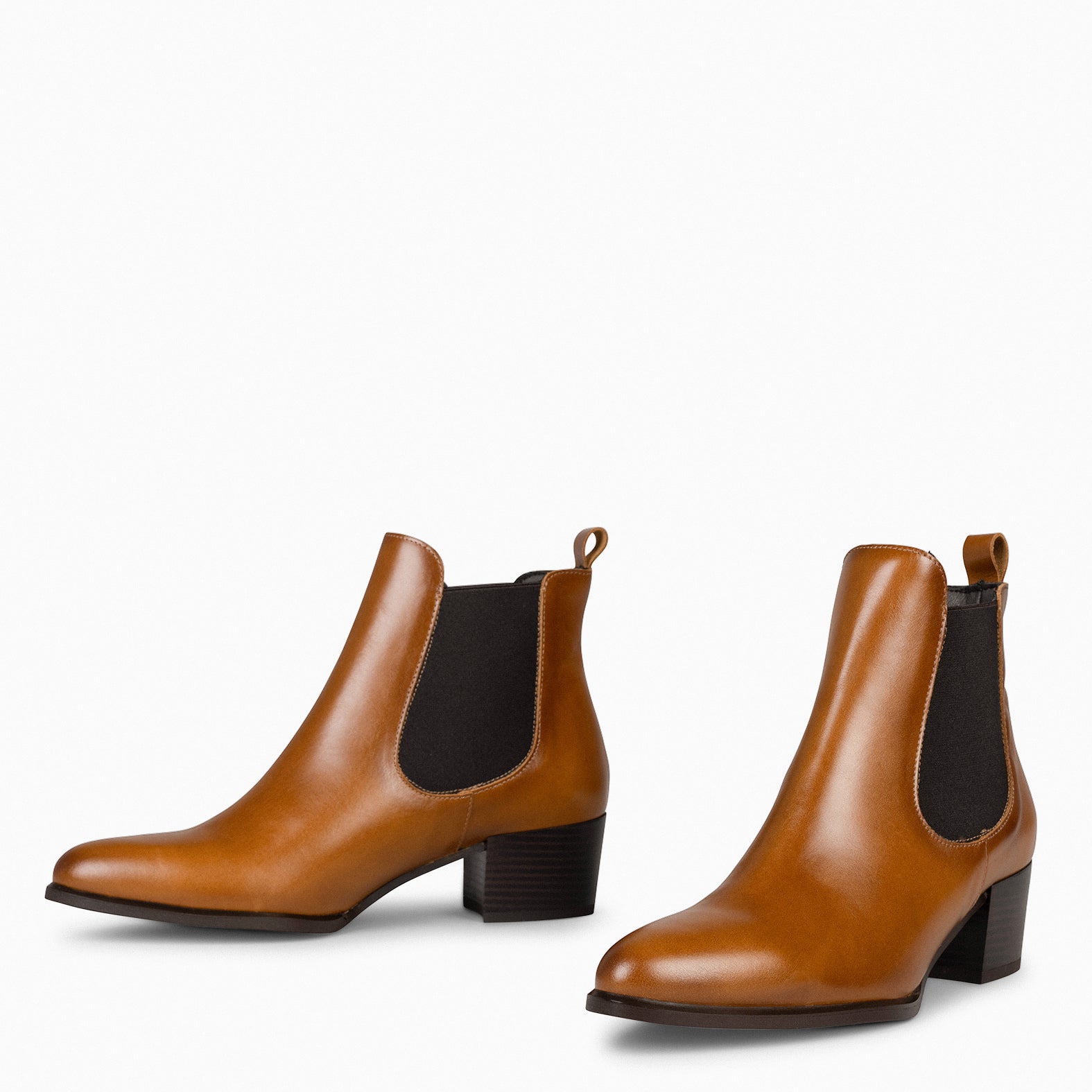 LONDON Bottines Chelsea talon CAMEL