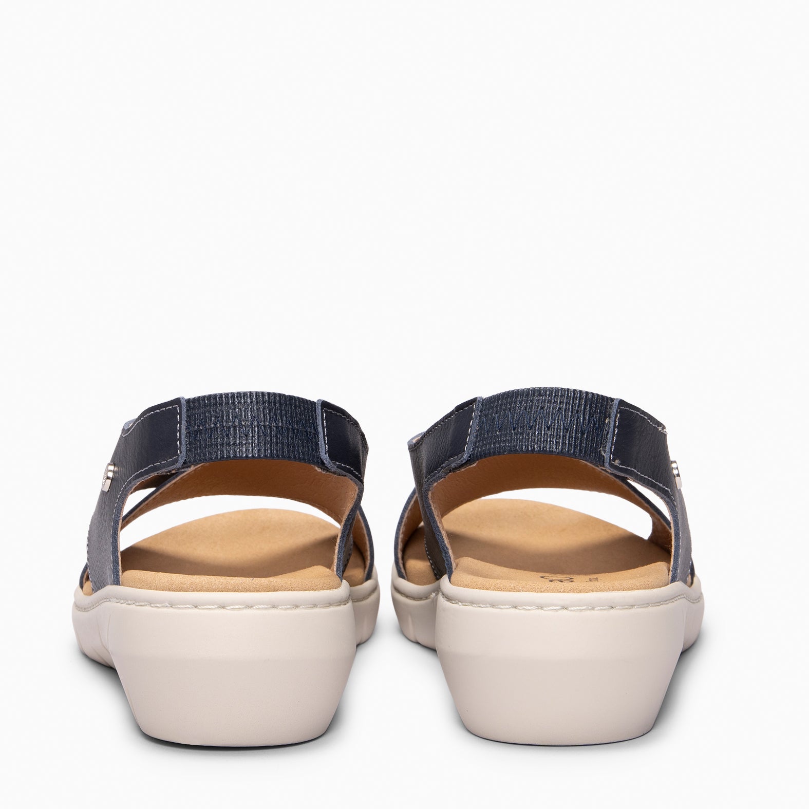 LUPÉ - Sandálias slingback com palmilha removível MARINHO