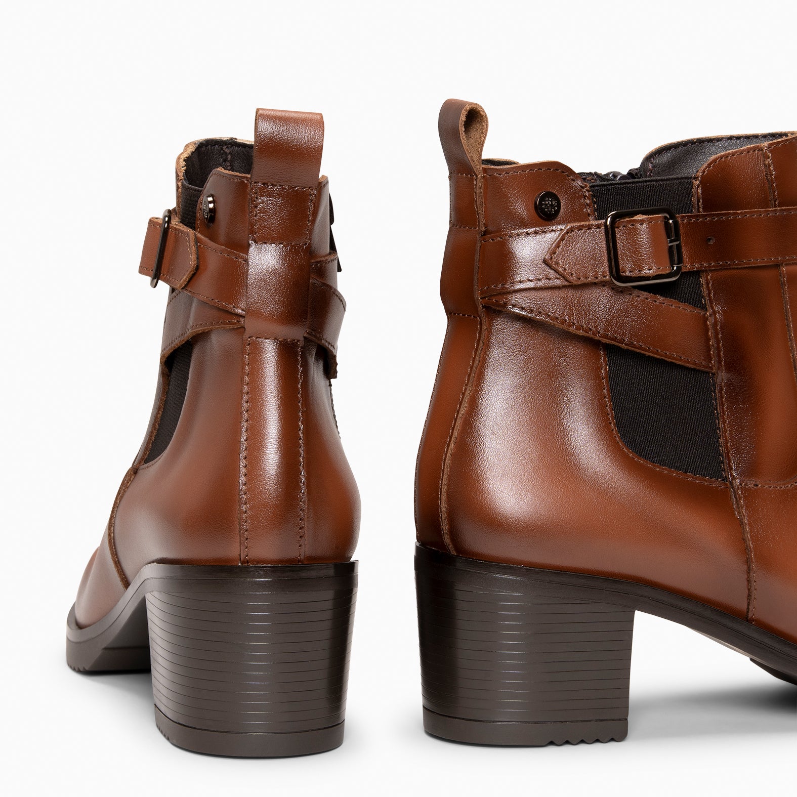 LEMY - Bottines élégantes en cuir CAMEL