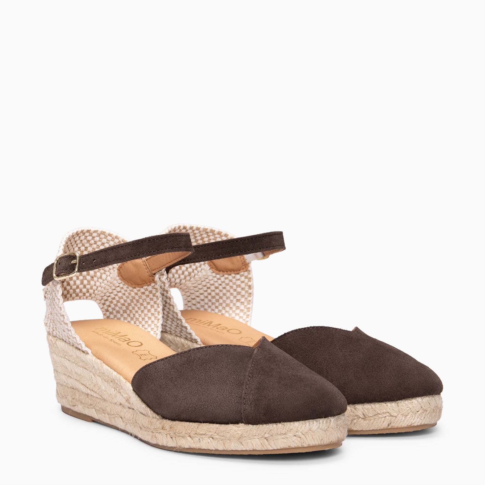 ICA - Espadrilles à petit talon MARRON