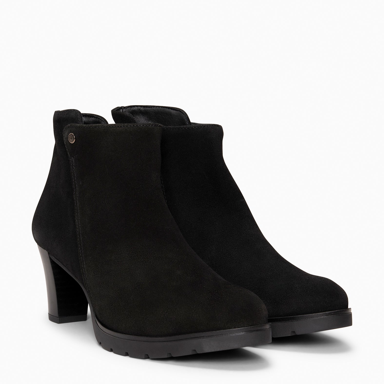 PRAGA - Botines NEGRO con tacón