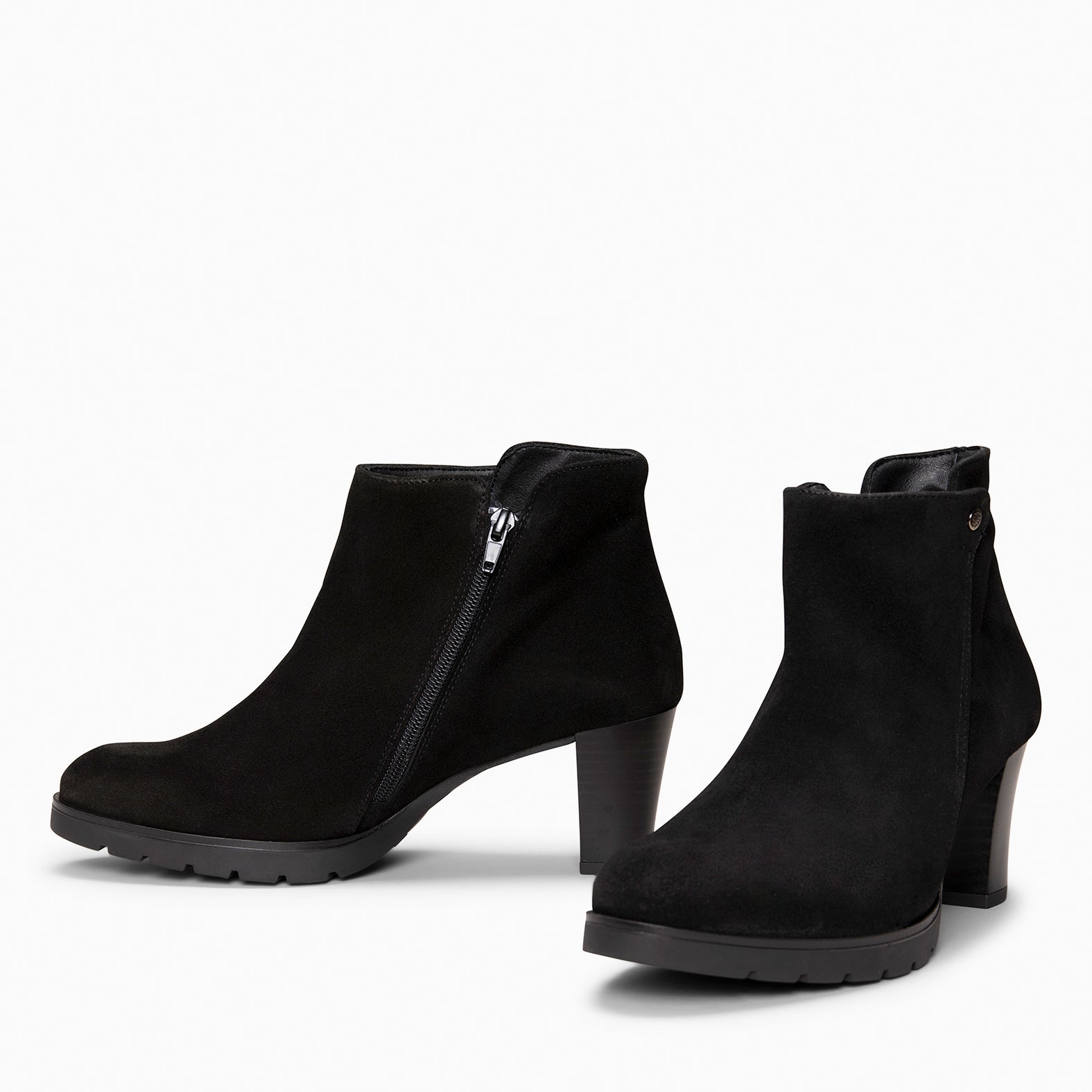 PRAGA - Bottines à talon élégantes NOIR