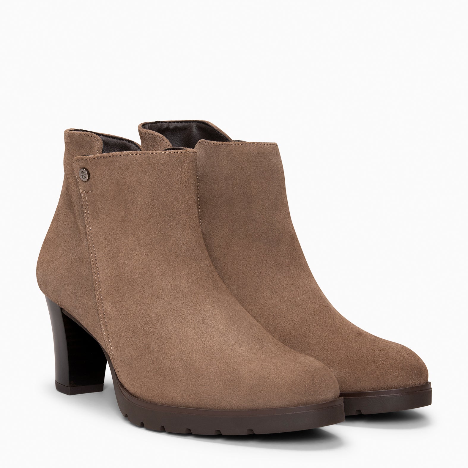 PRAGA - Botines TAUPE con tacón