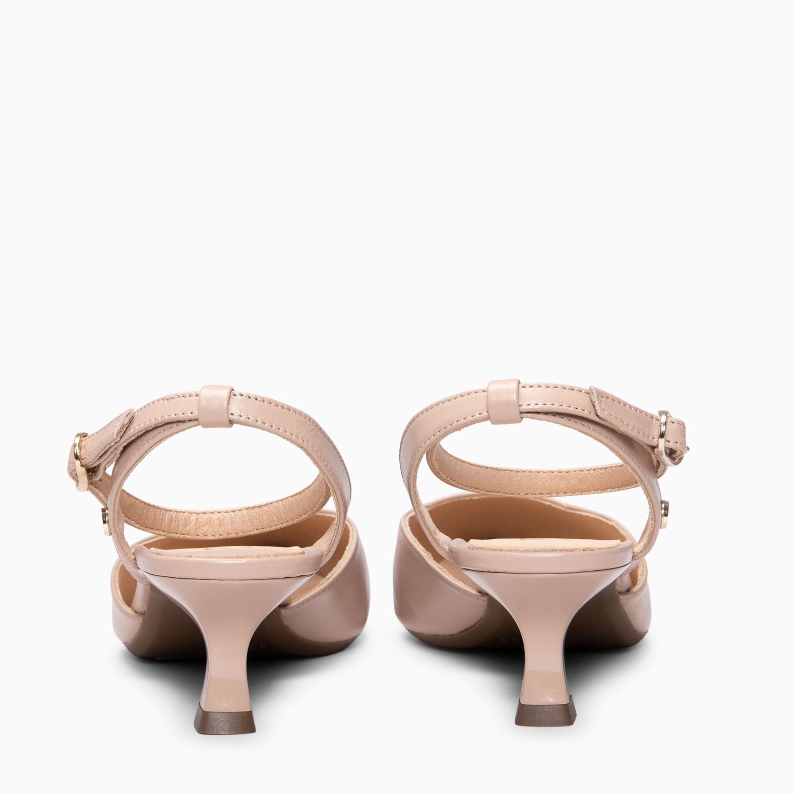 DANIELA - BEIGE Kitten heel slingbacks