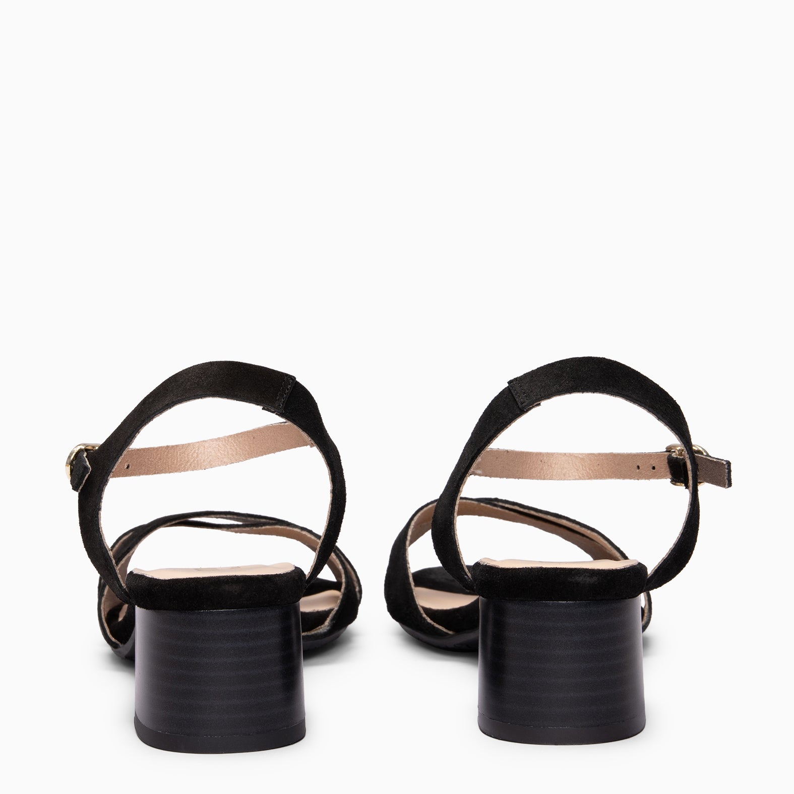 ORIANA - Sandalias de tacón de ante NEGRO