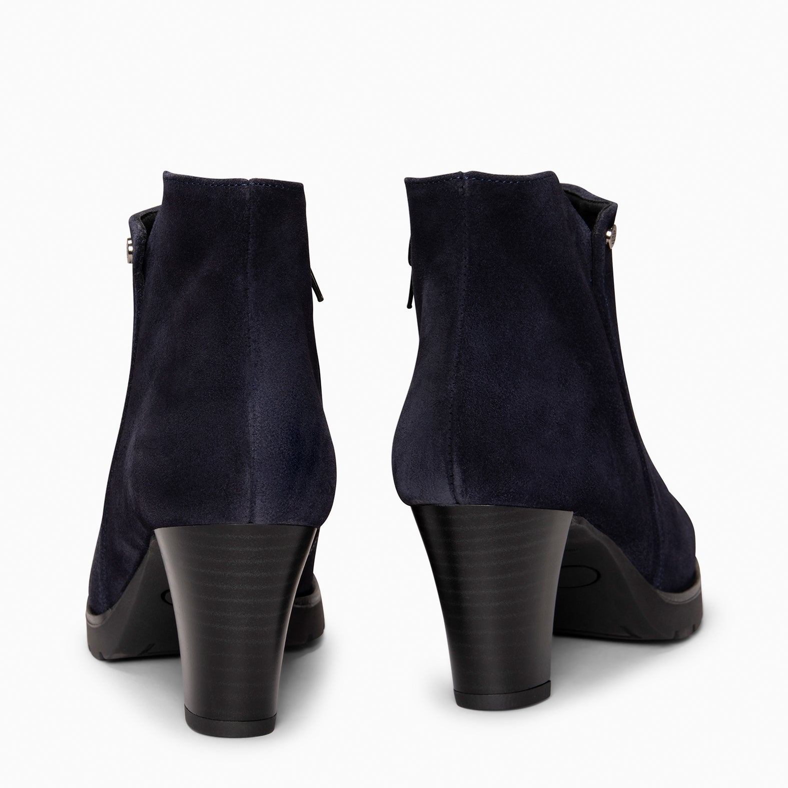 PRAGA - Bottines à talon élégantes BLEU MARINE