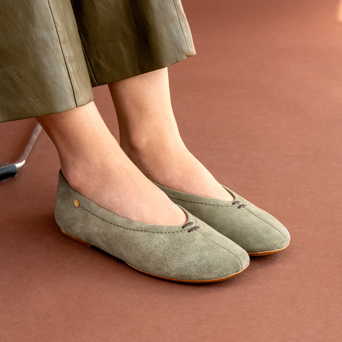 HANOI - KAKHI Suede leather Ballerinas