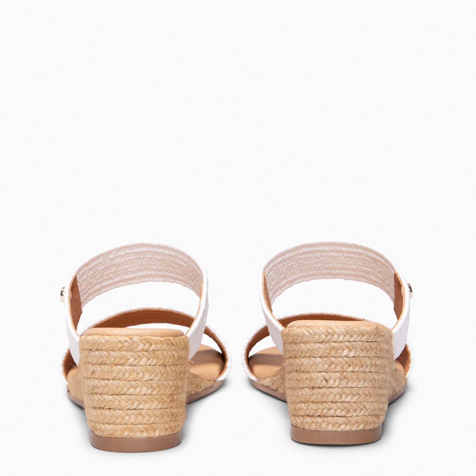 LIRA - Mules de cuña de esparto BLANCO