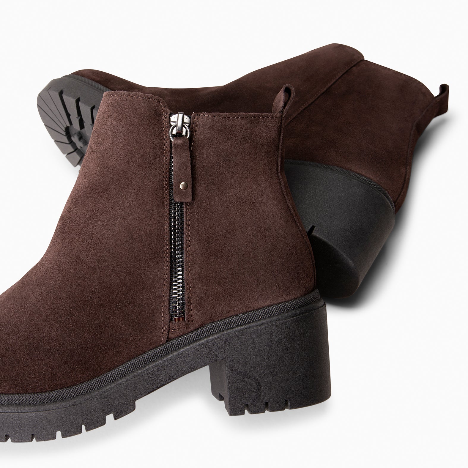 POP - Botín de piel hidrófugo MARRON