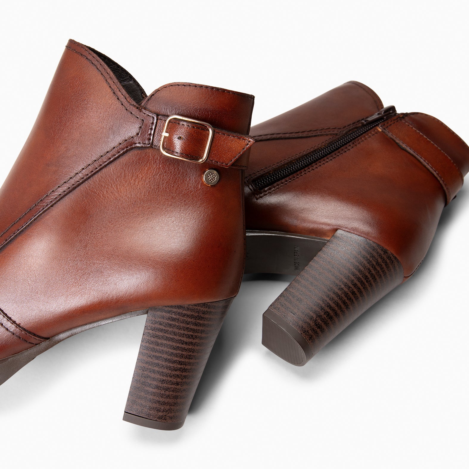 OLI – Botines de tacón alto con hebilla decorativa MARRON
