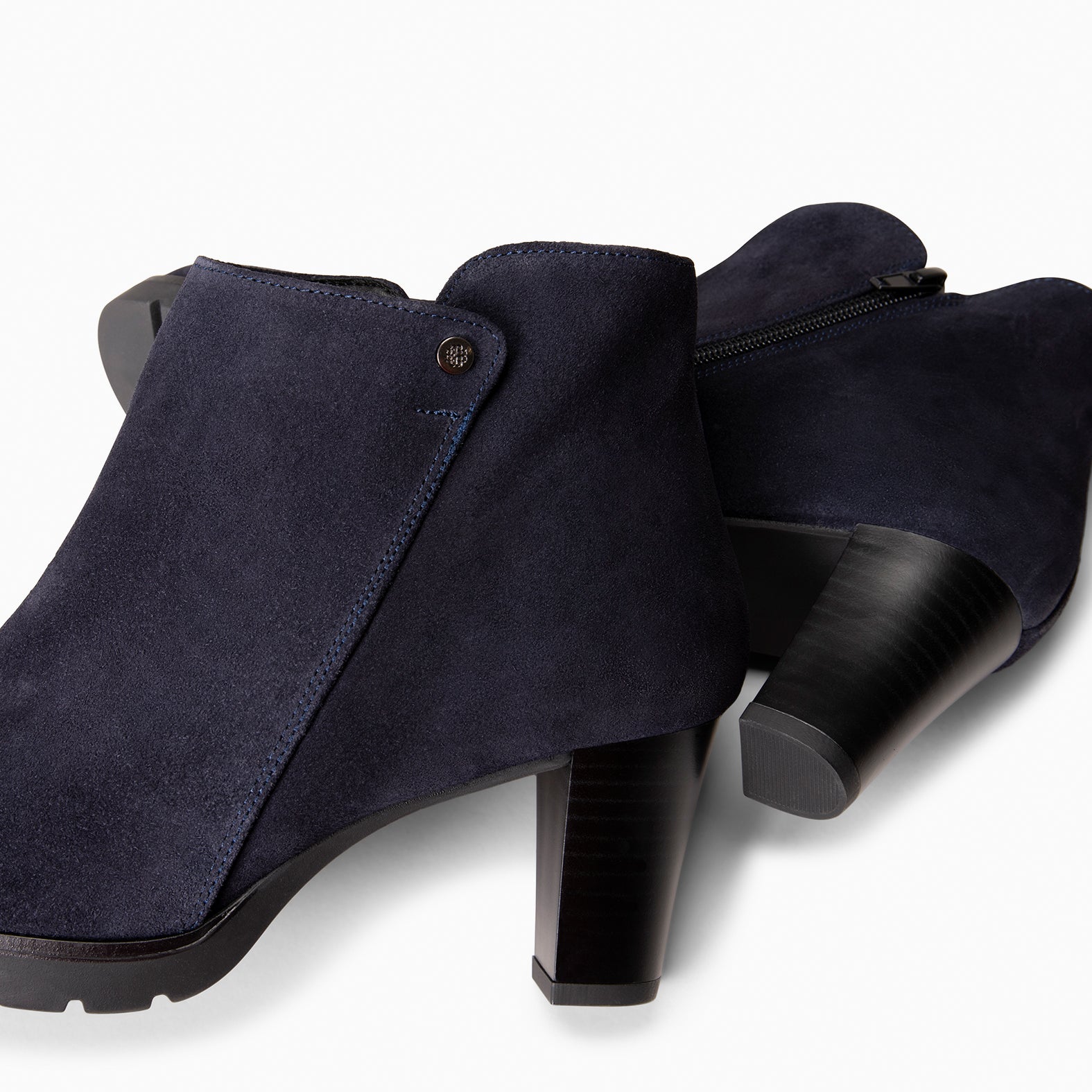 PRAGA - Bottines à talon élégantes BLEU MARINE