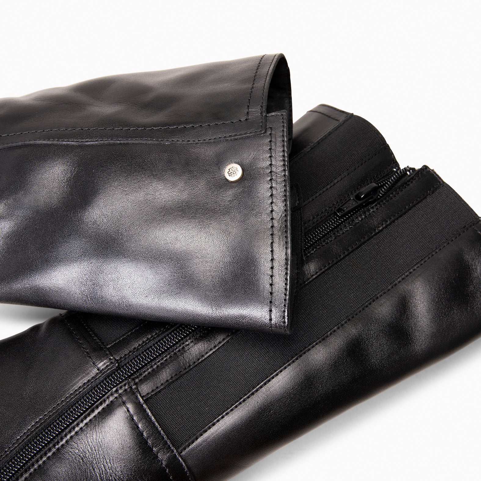 ARIANA XL - Botas de tacón y plataforma altas de piel NEGRO