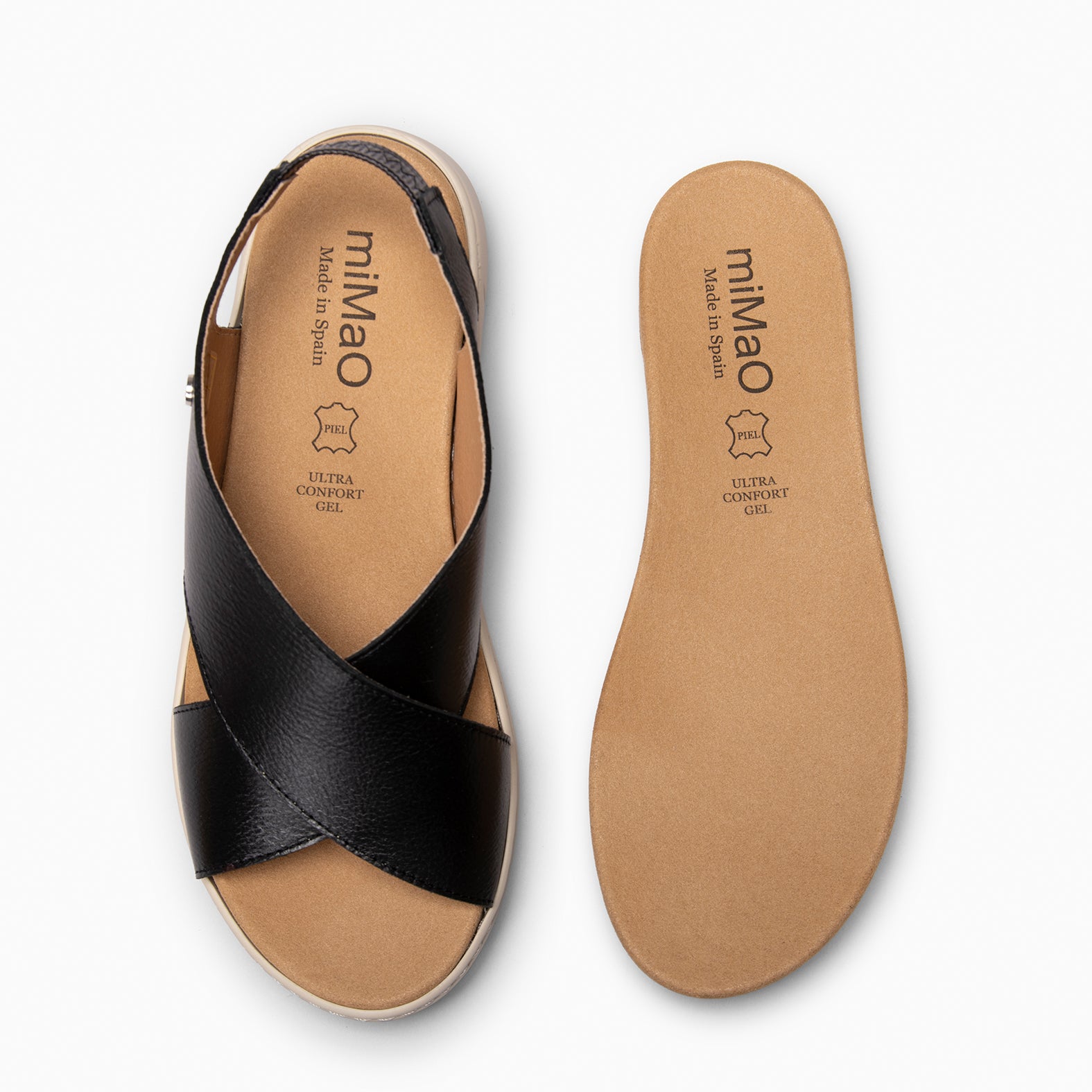 LUPÉ - Sandálias slingback com palmilha removível PRETO