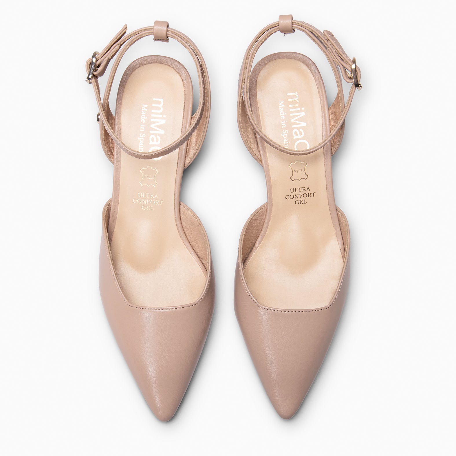DANIELA - BEIGE Kitten heel slingbacks