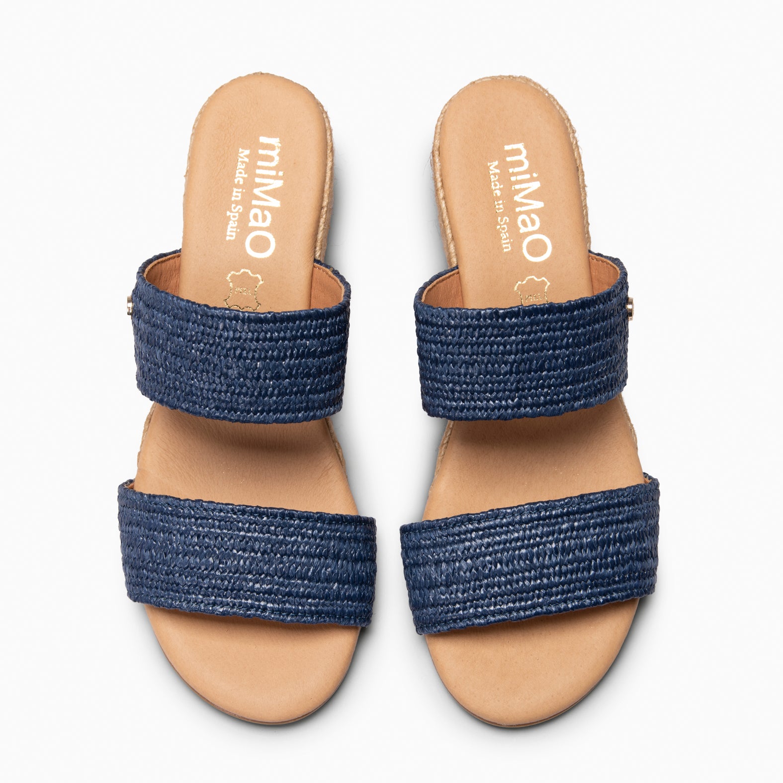 LIRA - Mules de cuña de esparto MARINO
