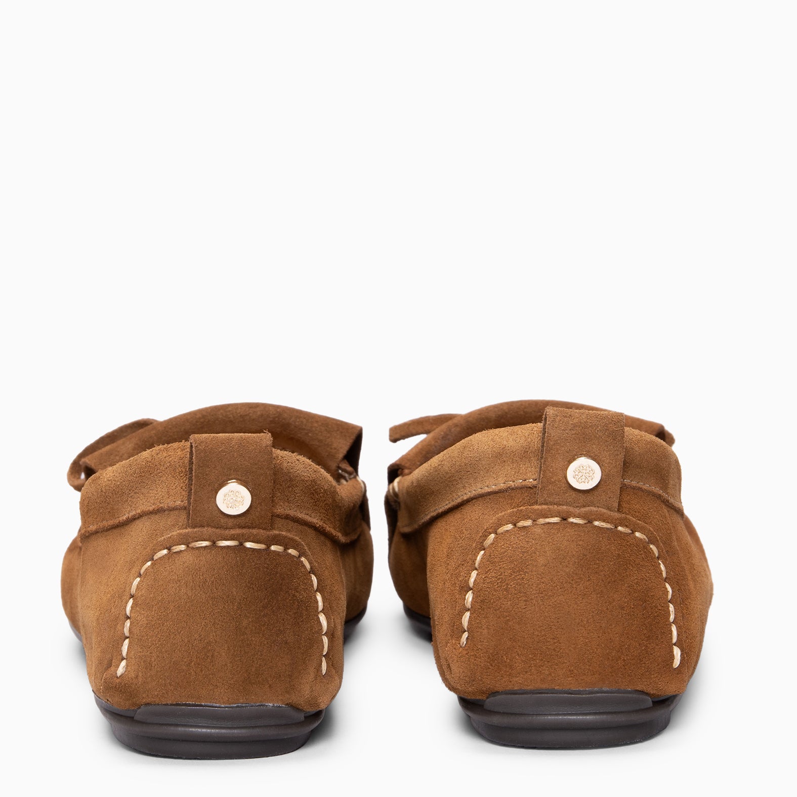 HABANA - Mocasines planos de ante con flecos y borlas CUERO