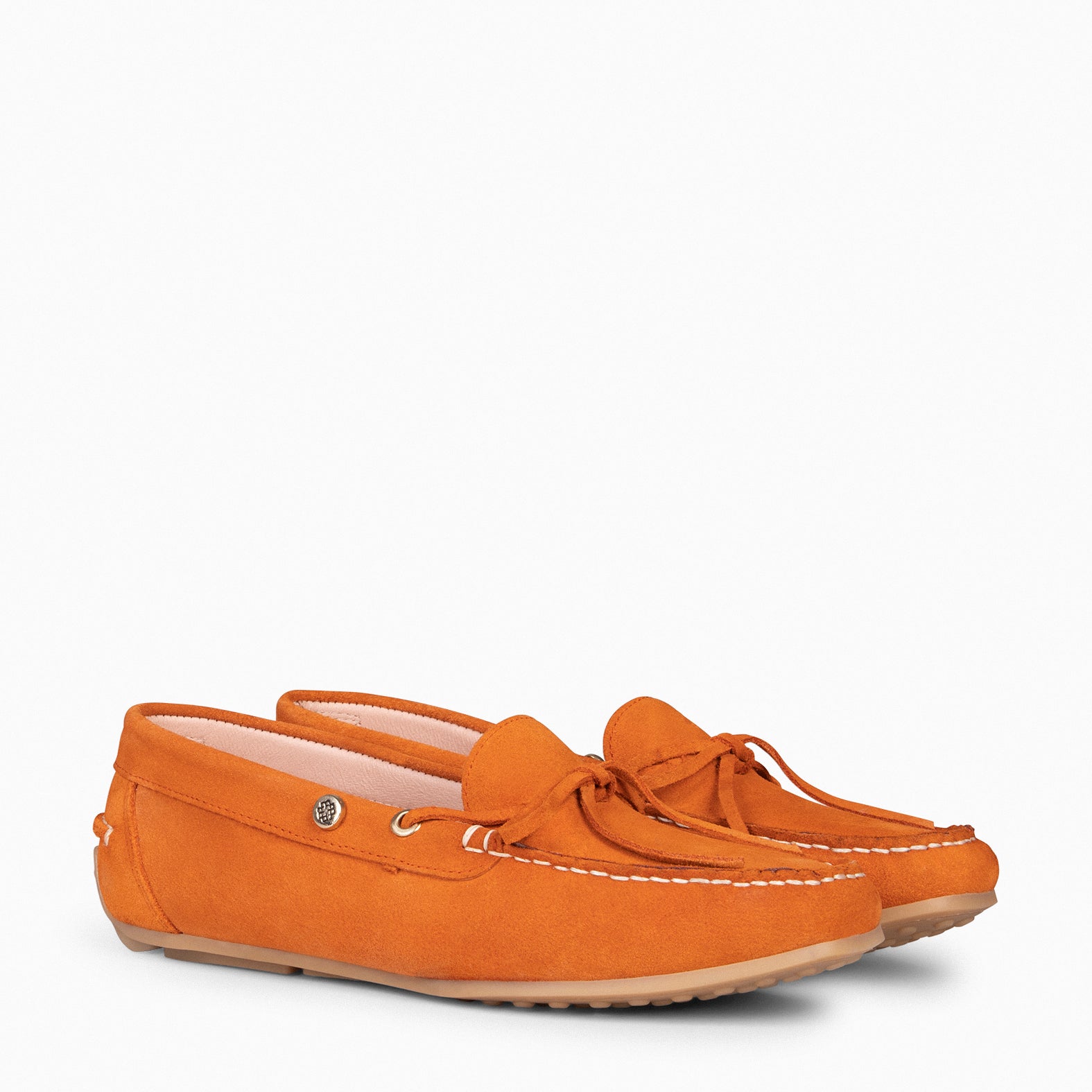 LACE – ORANGE moccasins with removable insole