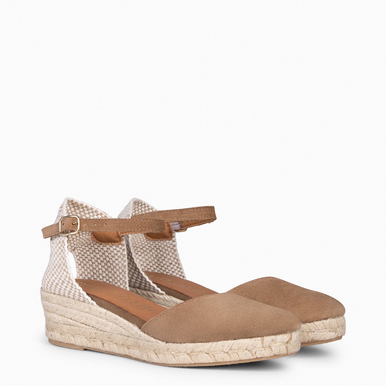 FORNELLS – TAUPE WEDGE ESPADRILLES
