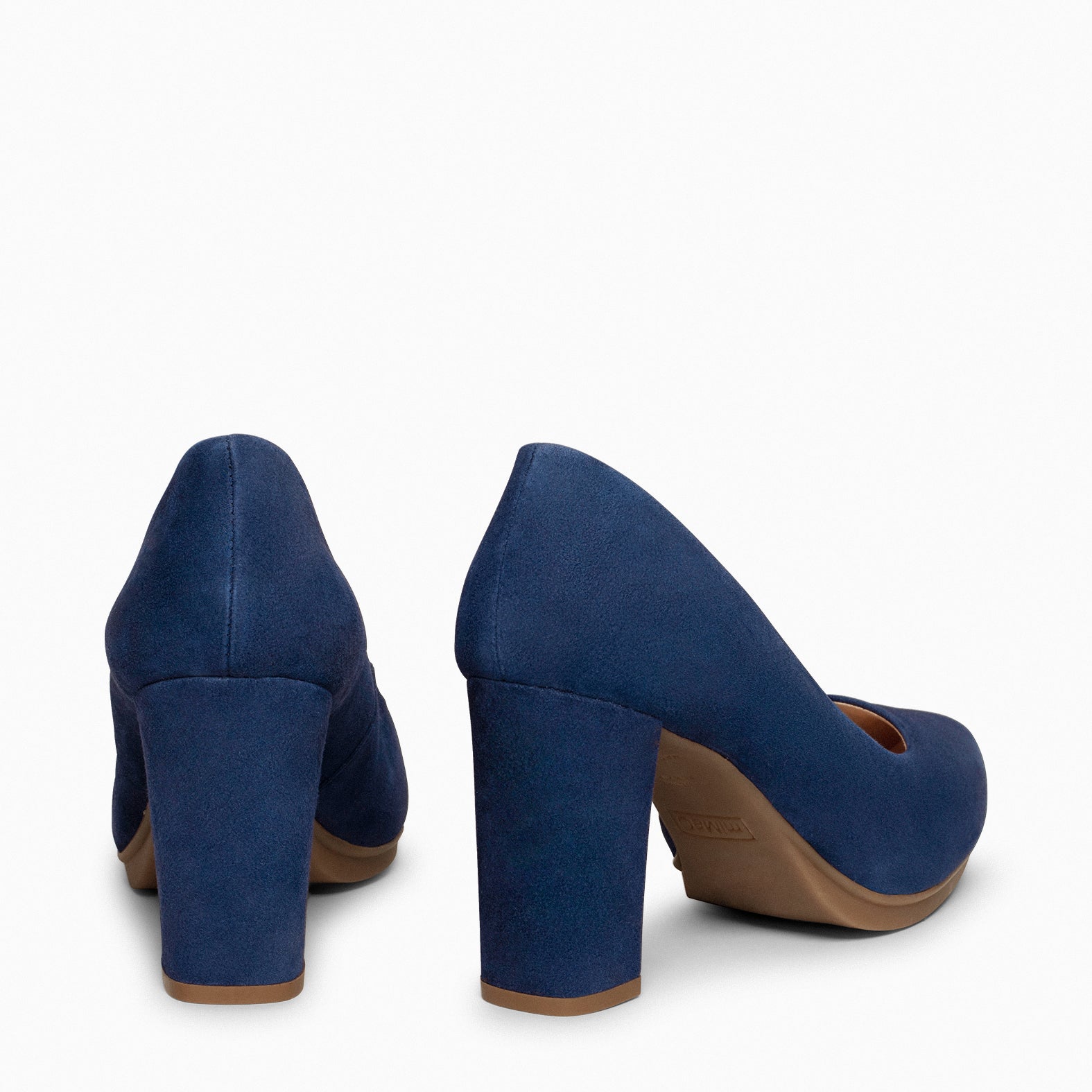 URBAN – NAVY Suede high-heeled shoes 