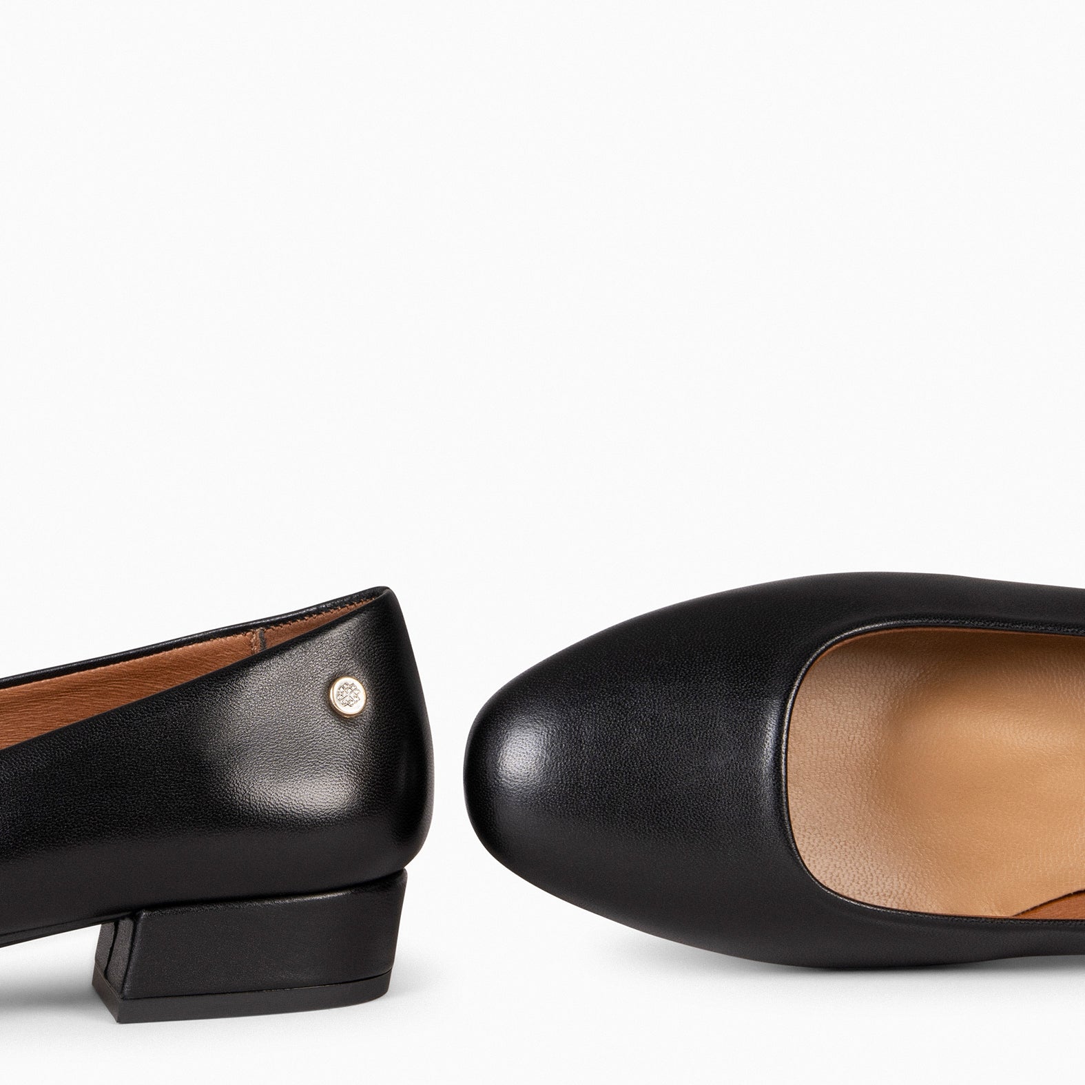 URBAN XS - Escarpins à petit talon en cuir NOIR