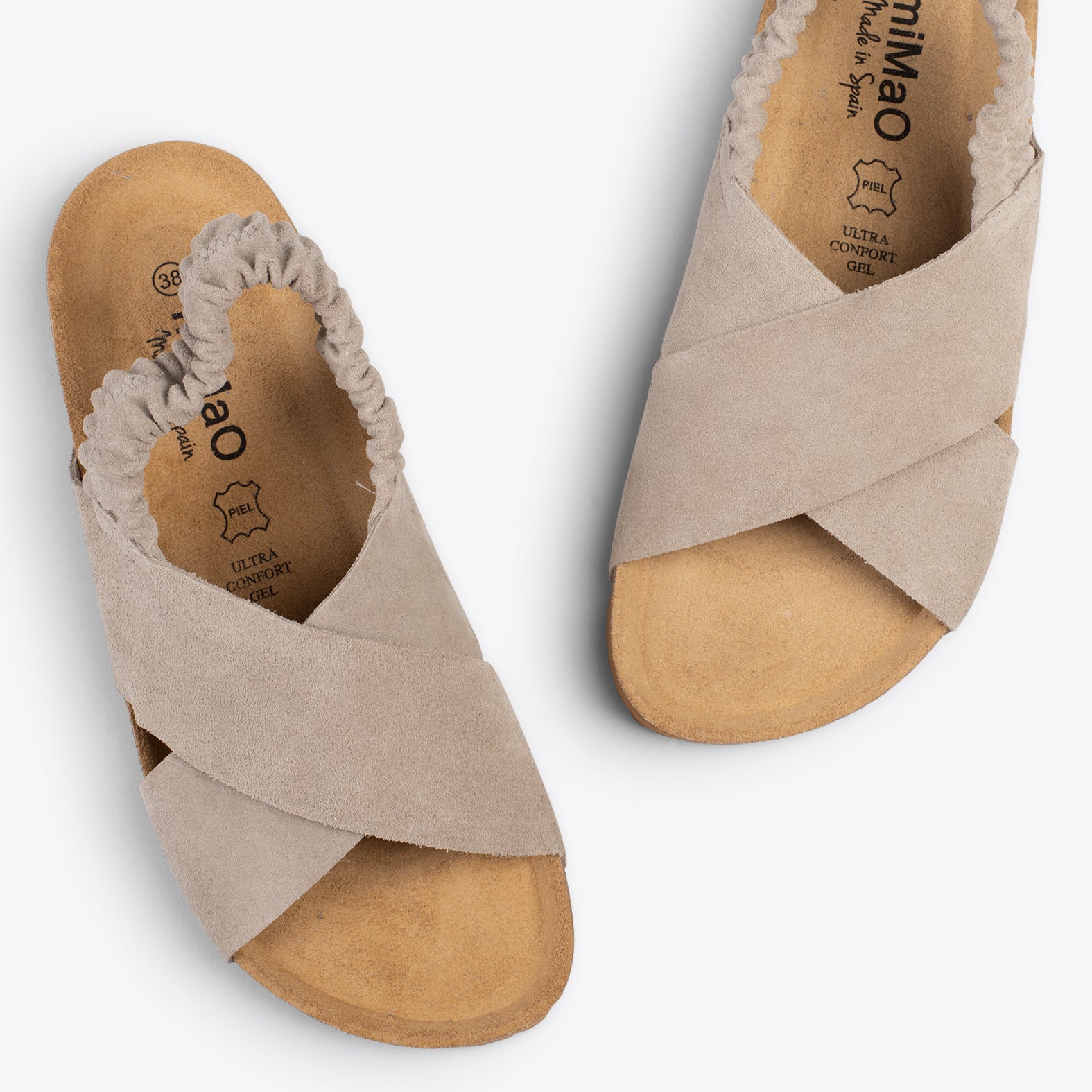 PALMERA – TAUPE bio sandal with elastic band