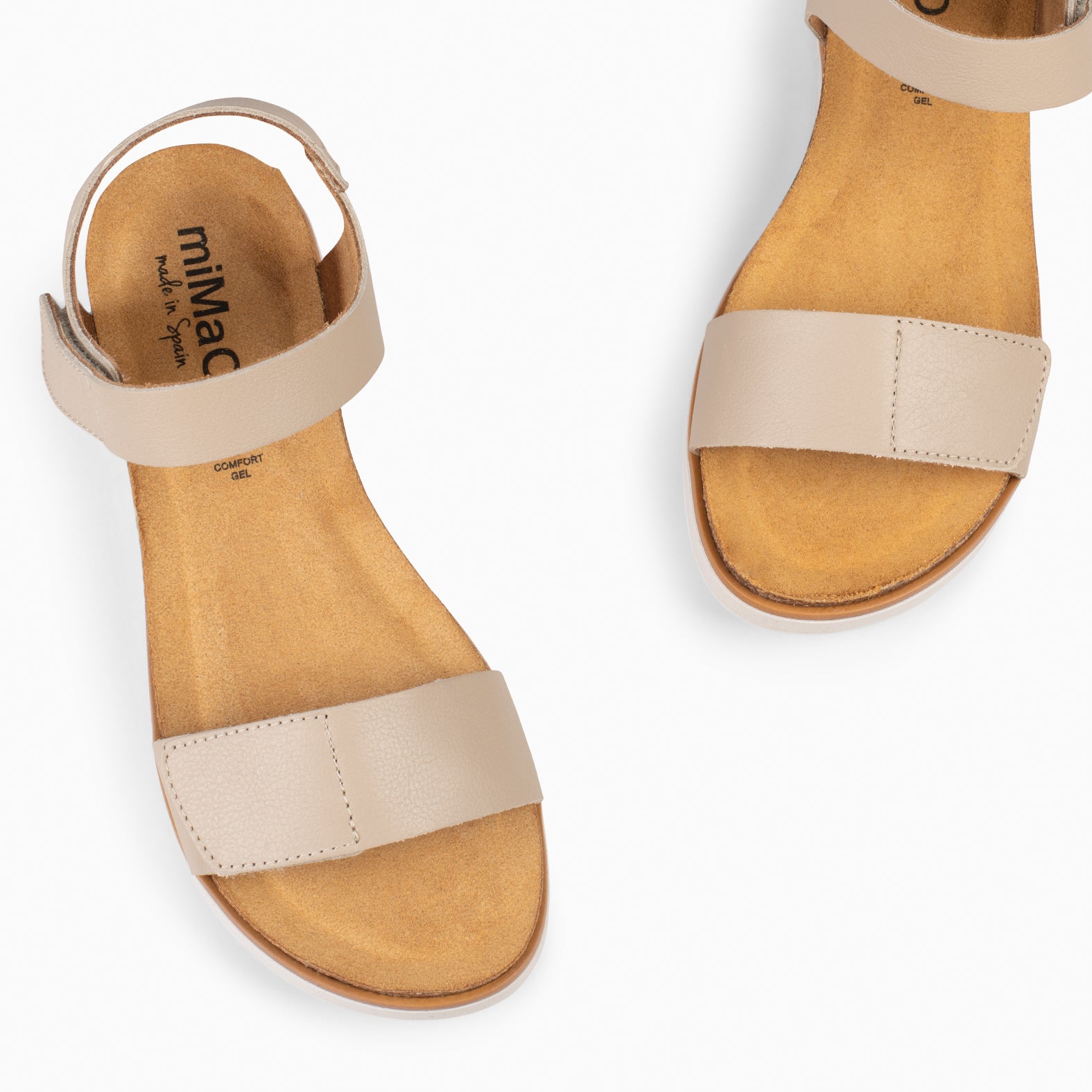ARALIA – TAUPE comfortable flat sandal