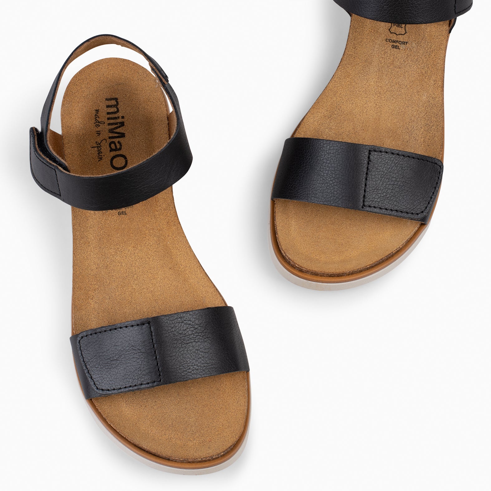 ARALIA – BLACK comfortable flat sandal
