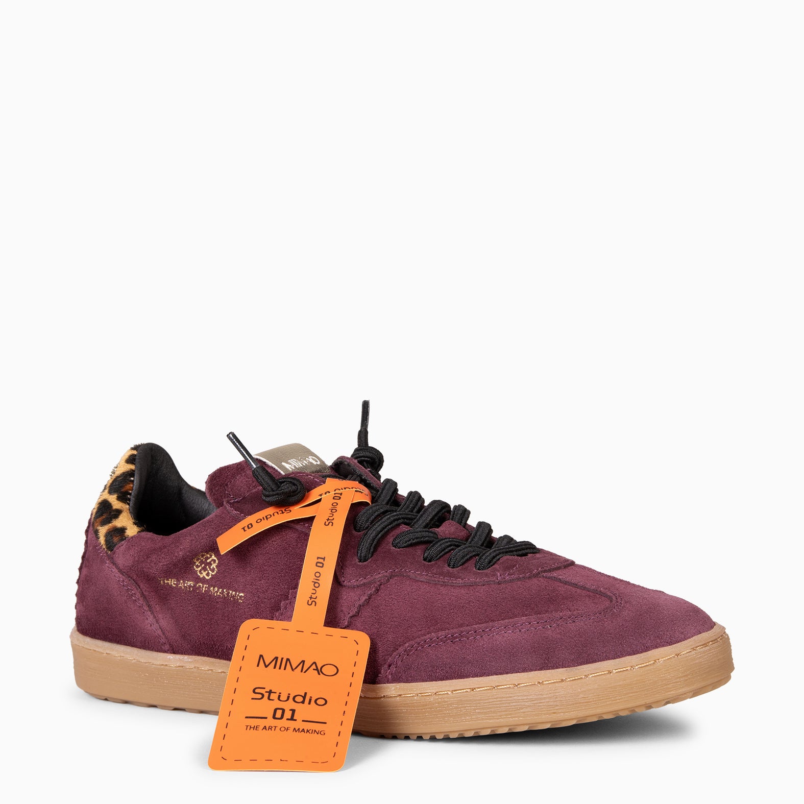 STÜDIO 01 -  BURGUNDY Suede sneakers 