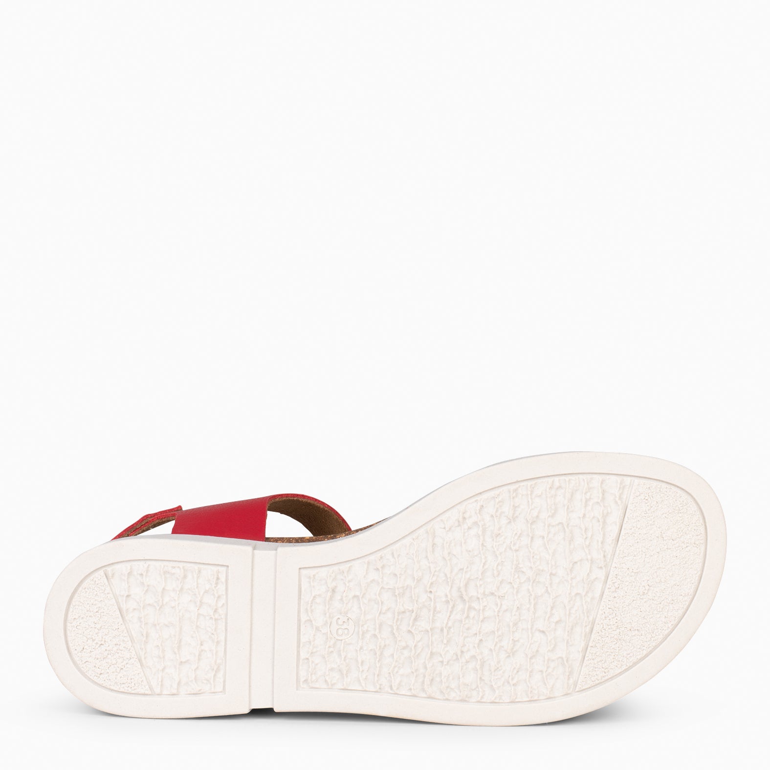 ARALIA – RED comfortable flat sandal