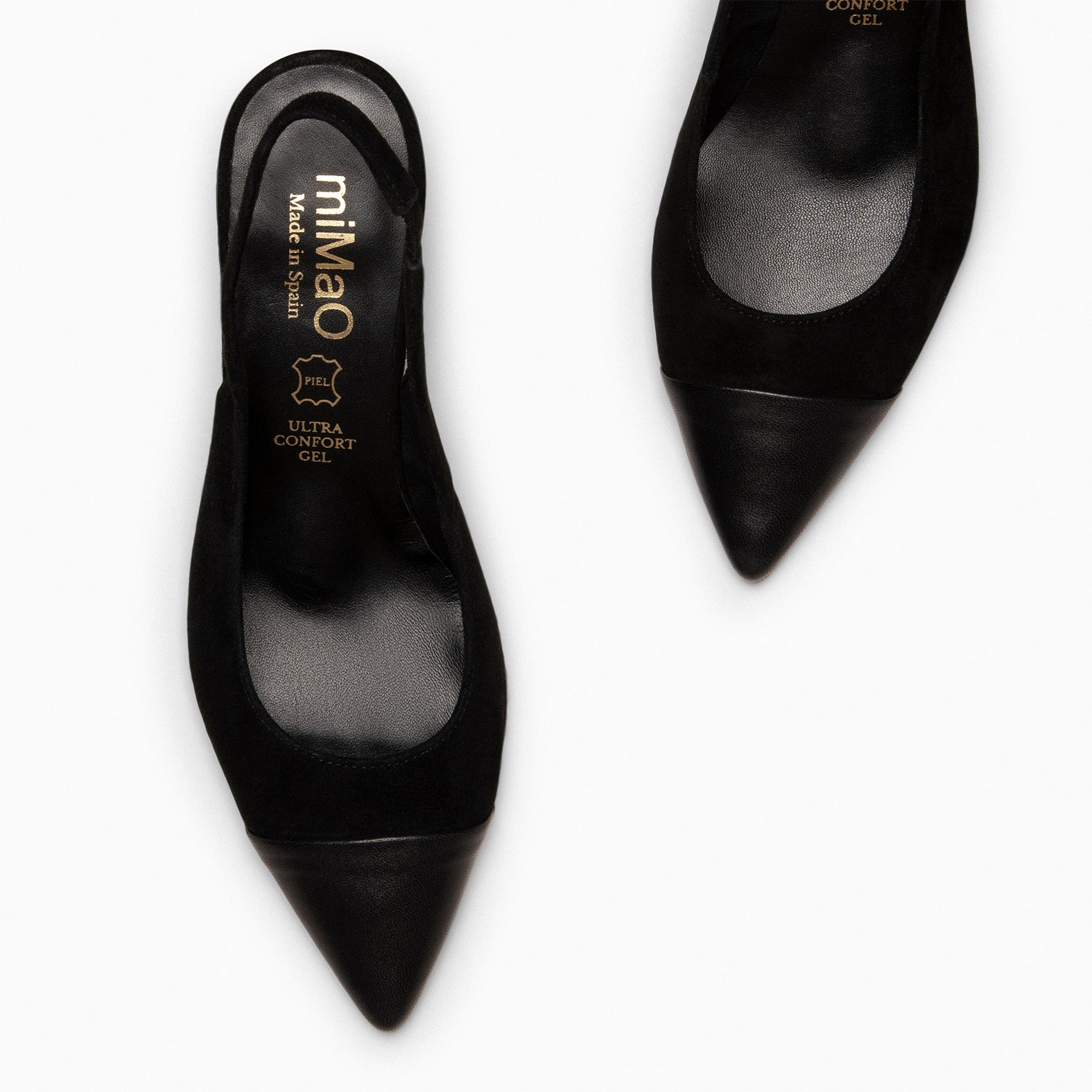 DIANA – BLACK Fine Toe Slingback 