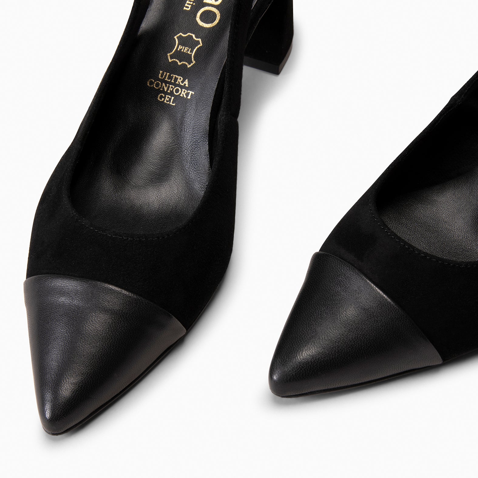 DIANA – BLACK Fine Toe Slingback 