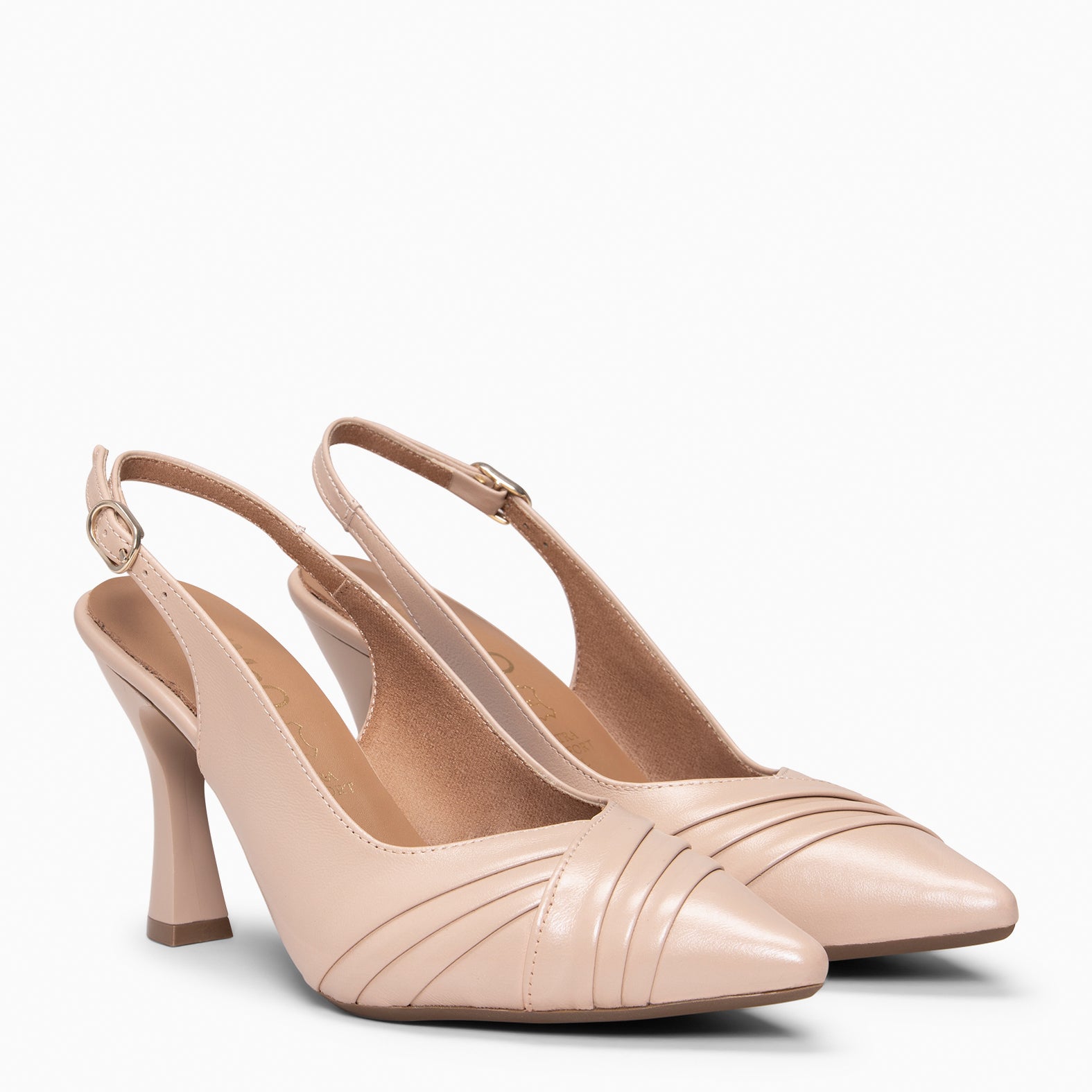 CARLA – Zapato de tacón alto destalonado NUDE