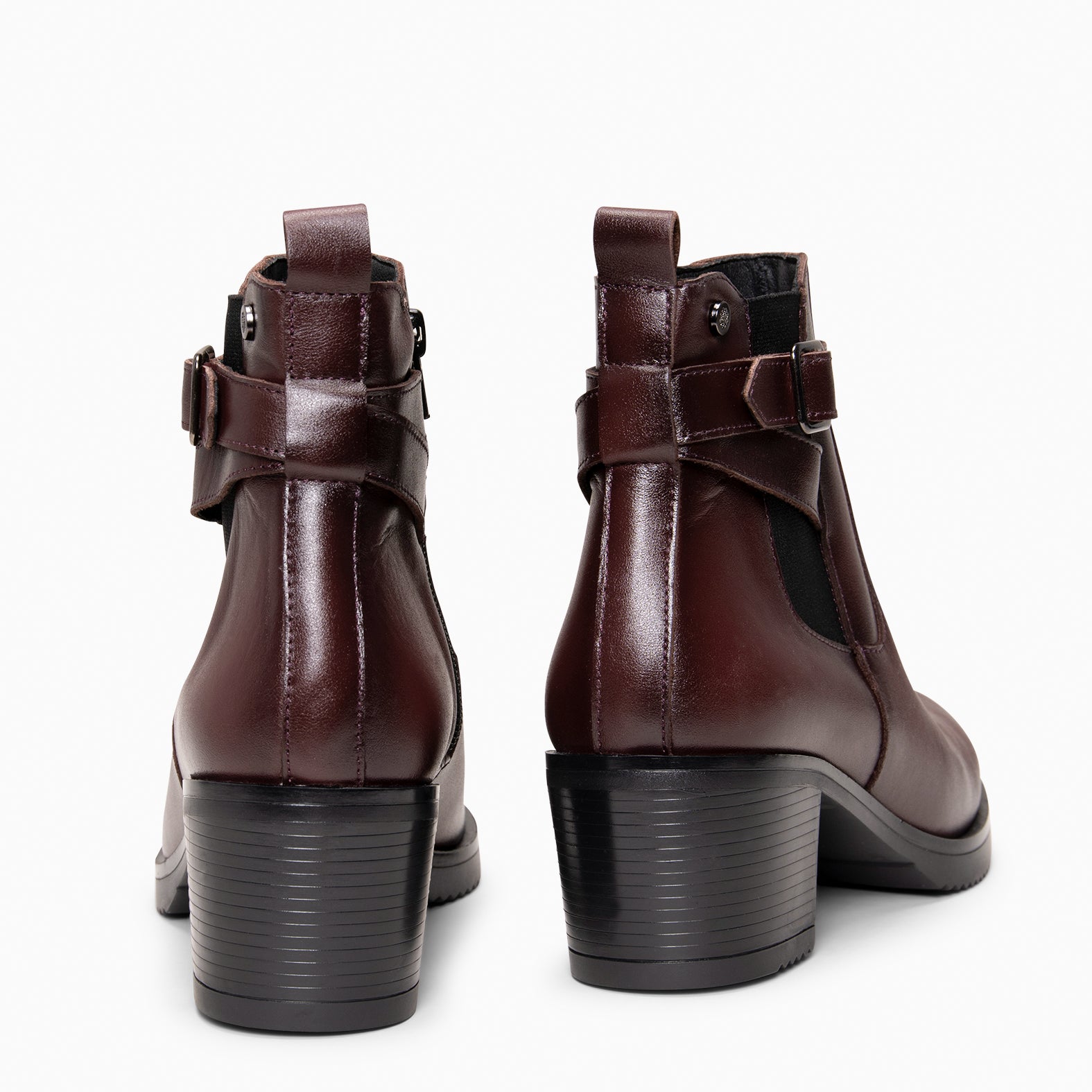 LEMY - Bottines élégantes en cuir BORDEAUX