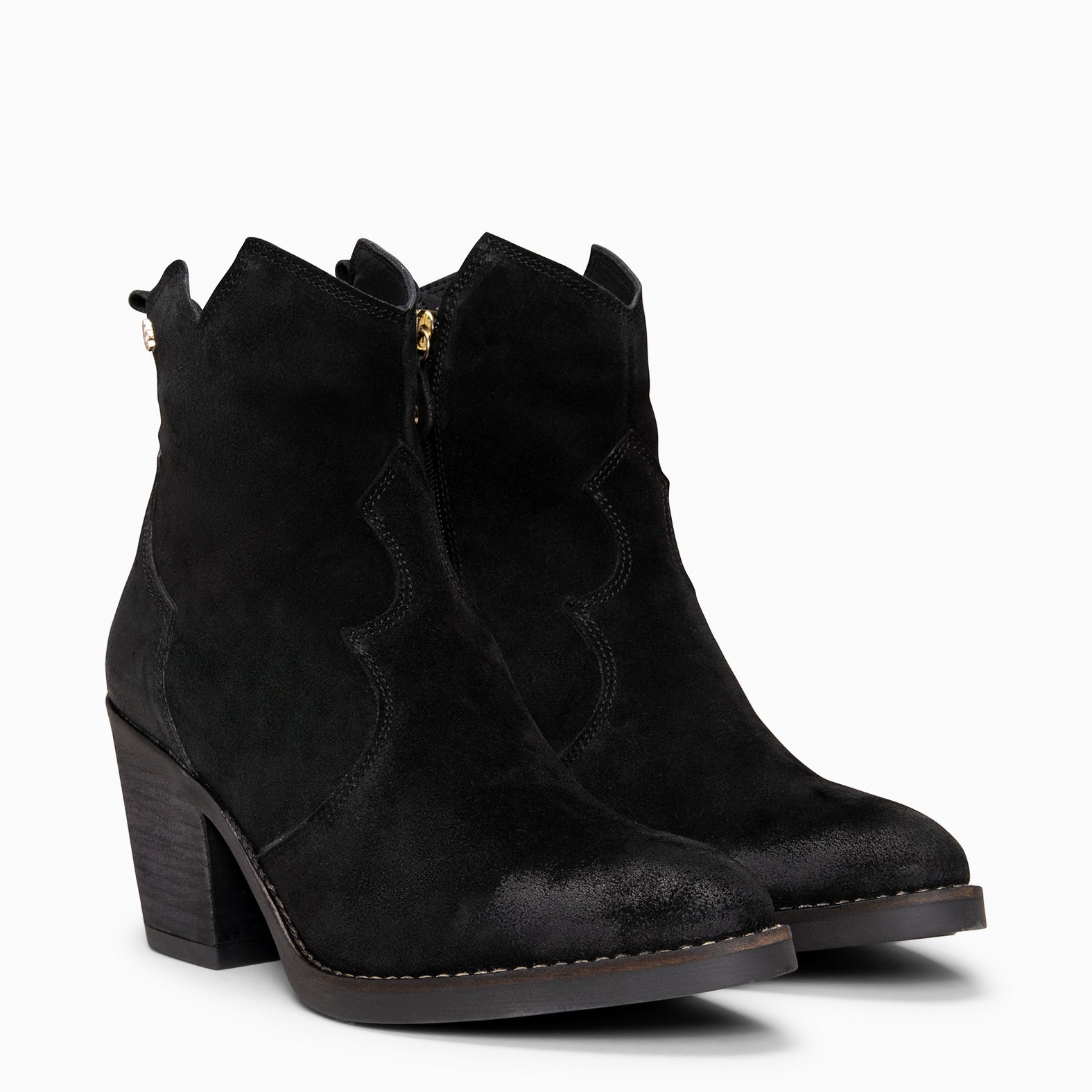 BEDFORD – Botines cowboy con tacón NEGRO