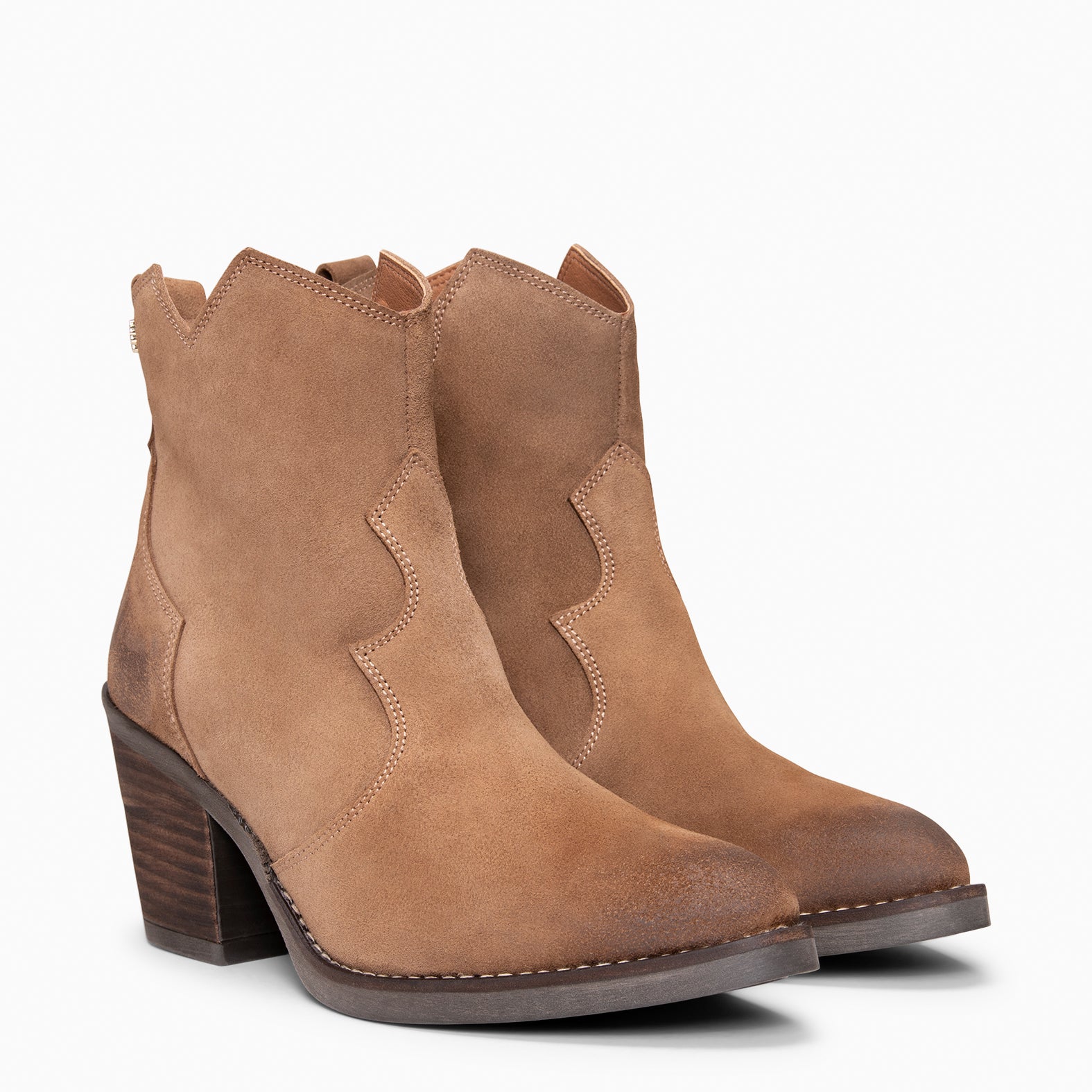 BEDFORD – Botines cowboy con tacón CAMEL